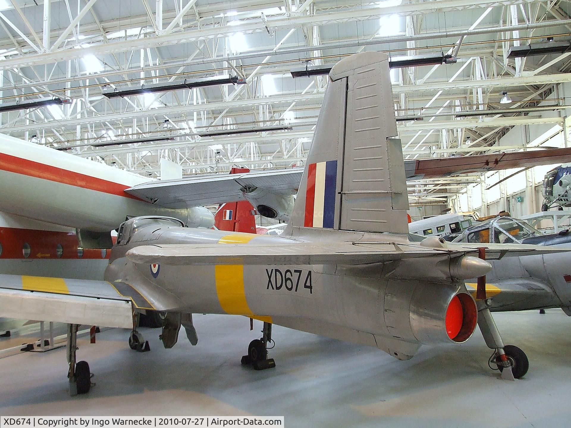 XD674, 1955 Hunting Percival P-84 Jet Provost T.1 C/N PAC/84/001, Hunting Percival P.84 Jet Provost T1 first prototype at the RAF Museum, Cosford