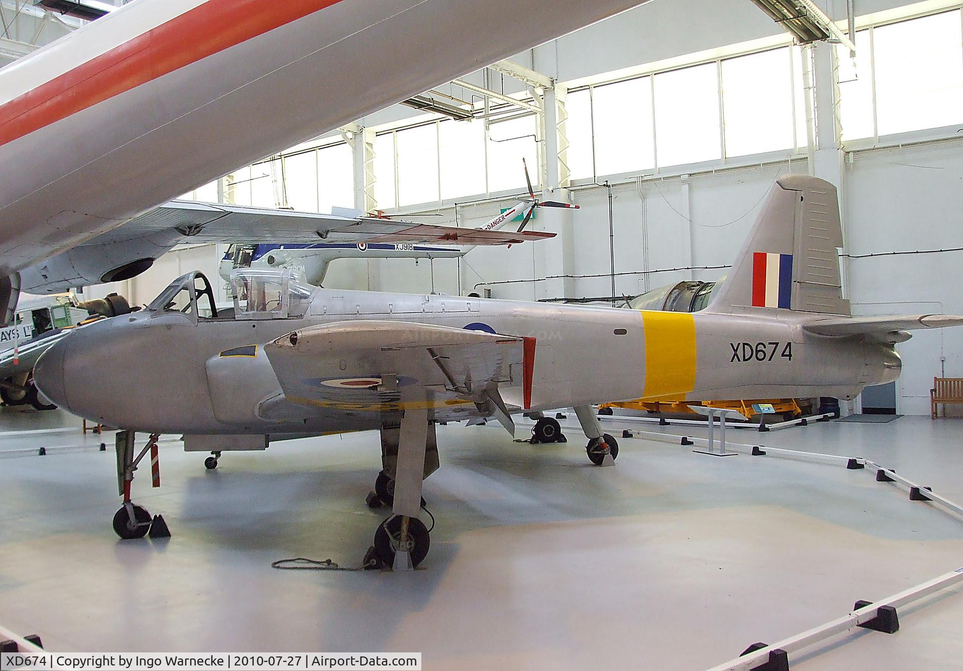 XD674, 1955 Hunting Percival P-84 Jet Provost T.1 C/N PAC/84/001, Hunting Percival P.84 Jet Provost T1 first prototype at the RAF Museum, Cosford