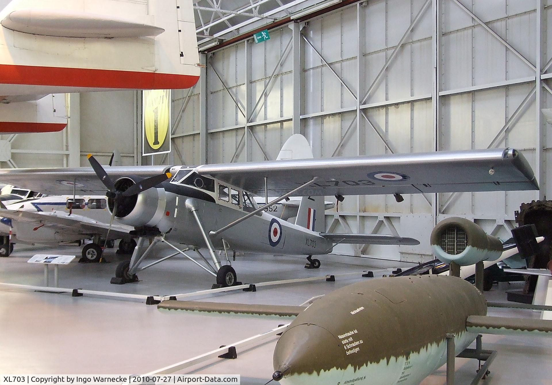 XL703, Scottish Aviation Pioneer CC.1 C/N 143, Scottish Aviation Pioneer CC1 at the RAF Museum, Cosford