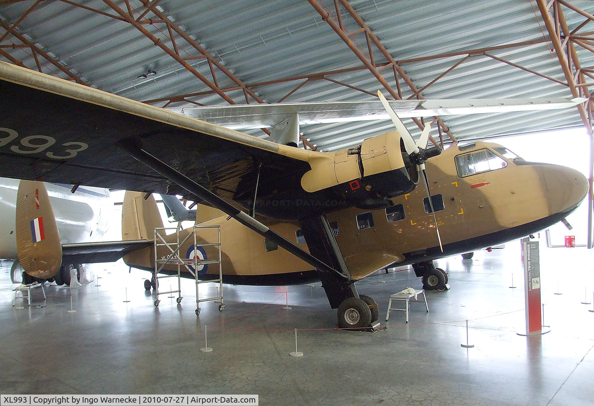 XL993, 1958 Scottish Aviation Twin Pioneer CC.1 C/N 528, Scottish Aviation Twin Pioneer CC1 at the RAF Museum, Cosford