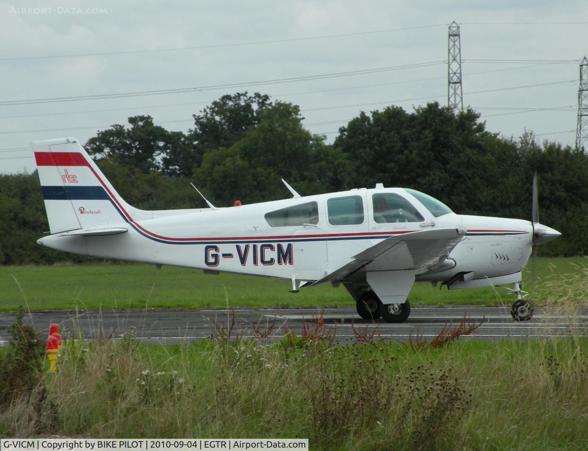 G-VICM, 1978 Beech F33C Bonanza C/N CJ-136, Rolling rwy 08