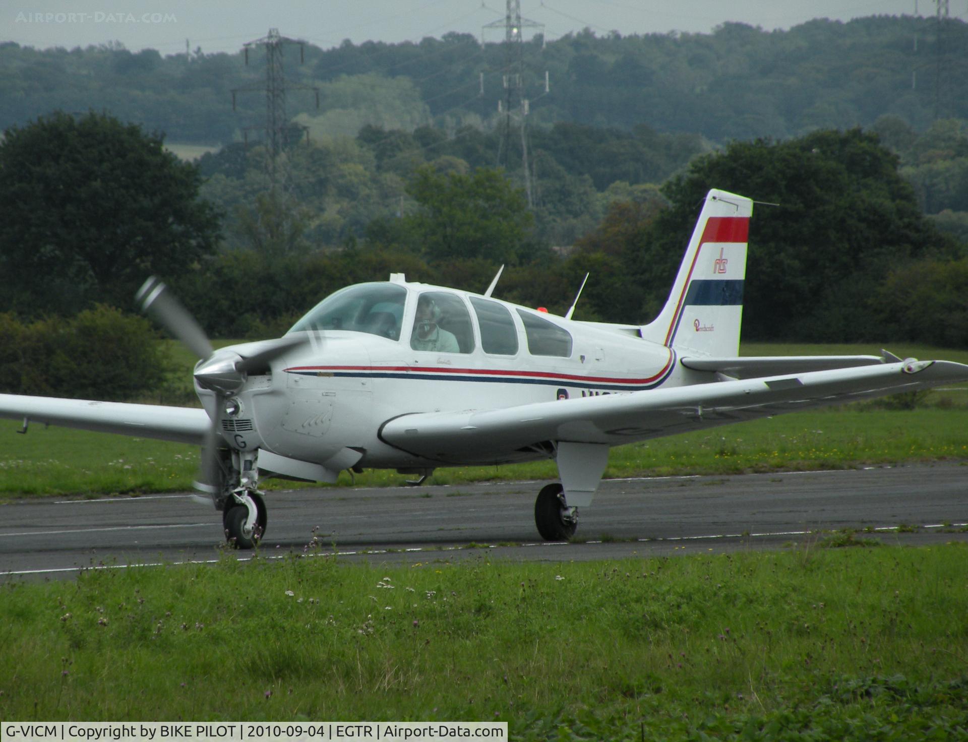 G-VICM, 1978 Beech F33C Bonanza C/N CJ-136, Taxying to rwy 08