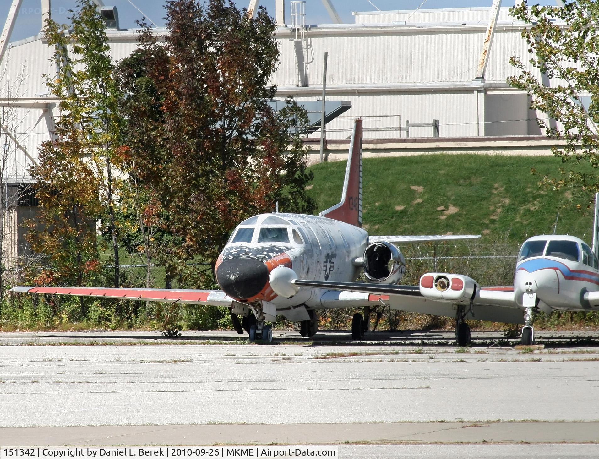 151342, 1963 North American T-39D Sabreliner C/N 285-31, This sad-looking U.S. Navy Sabreliner now occupies a backlot at General Billy Mitchell Field, Milwaukee, WI.