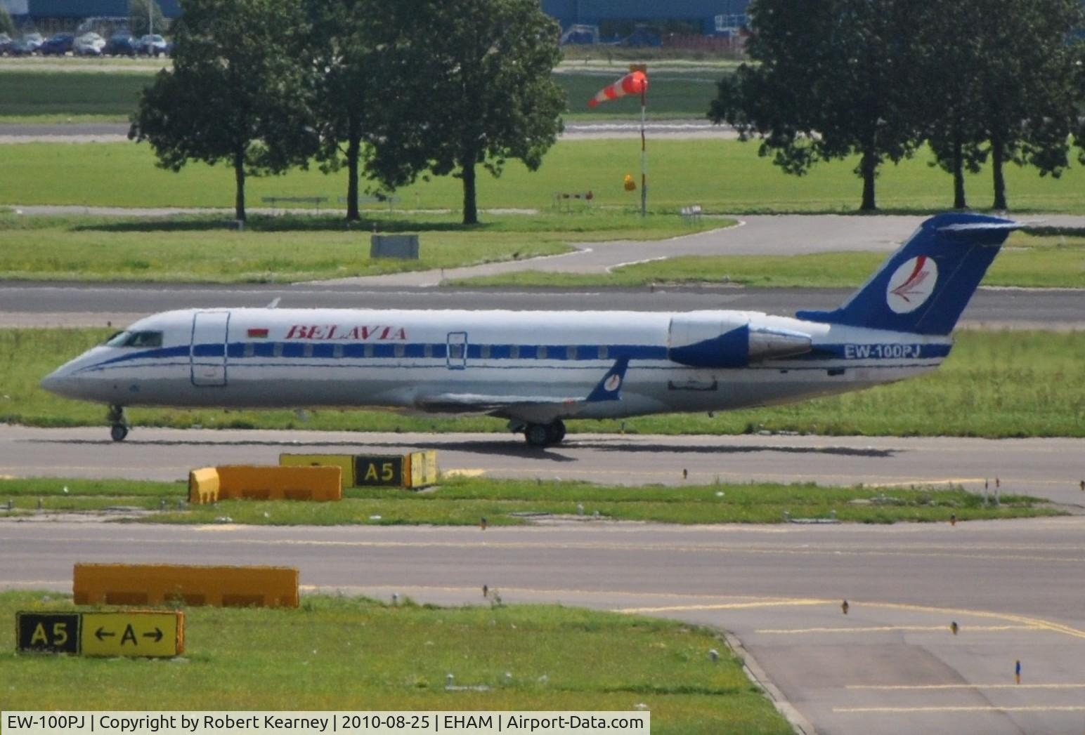EW-100PJ, 1999 Bombardier CRJ-100ER (CL-600-2B19) C/N 7309, Very hazy picture of Belavia taxiing for departure