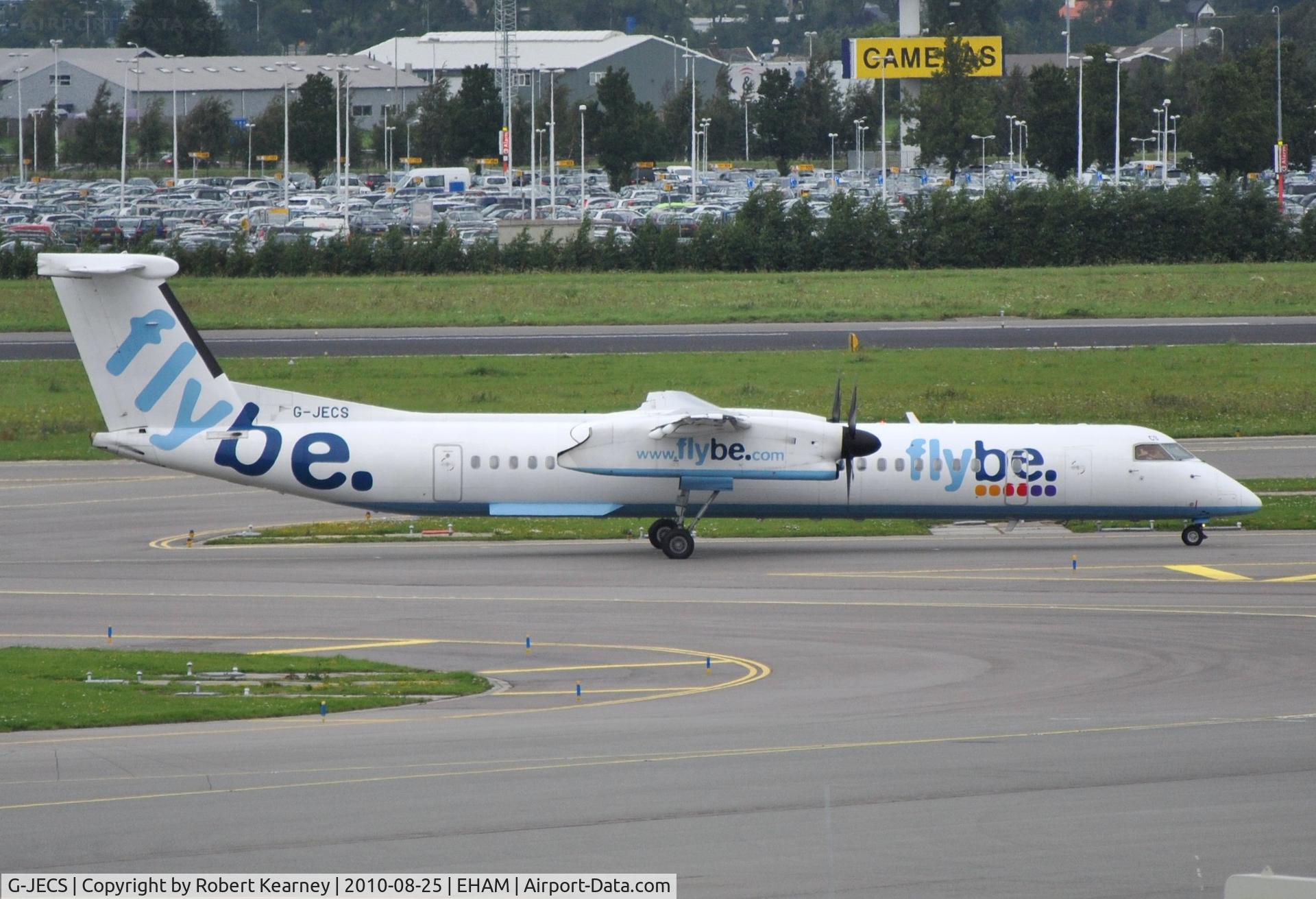 G-JECS, 2006 De Havilland Canada DHC-8-402Q Dash 8 C/N 4142, FlyBe taxiing in after arrival