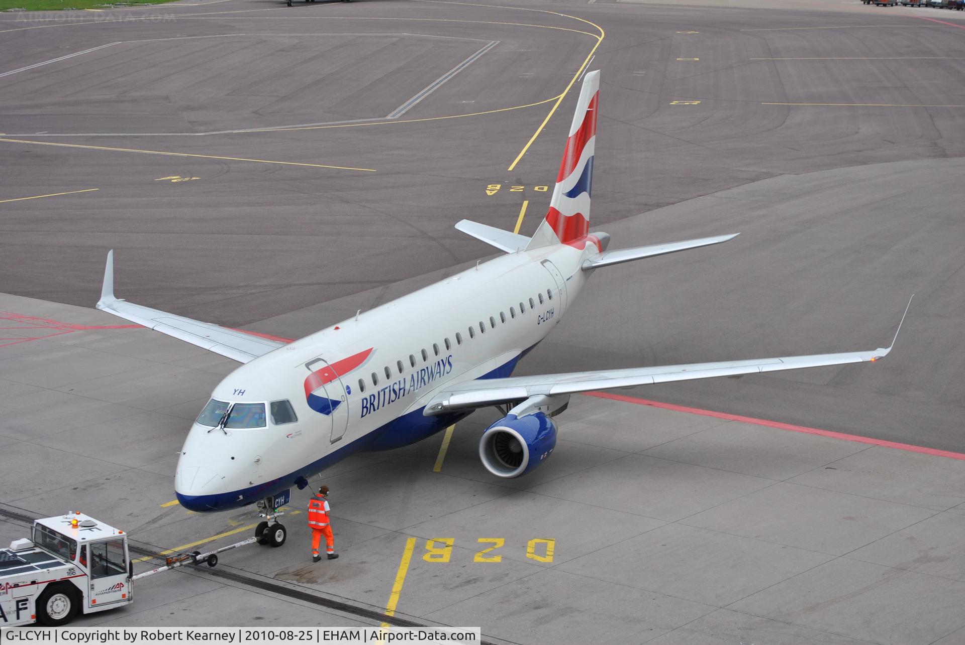 G-LCYH, 2009 Embraer 170STD (ERJ-170-100STD) C/N 17000302, BAW on push-back