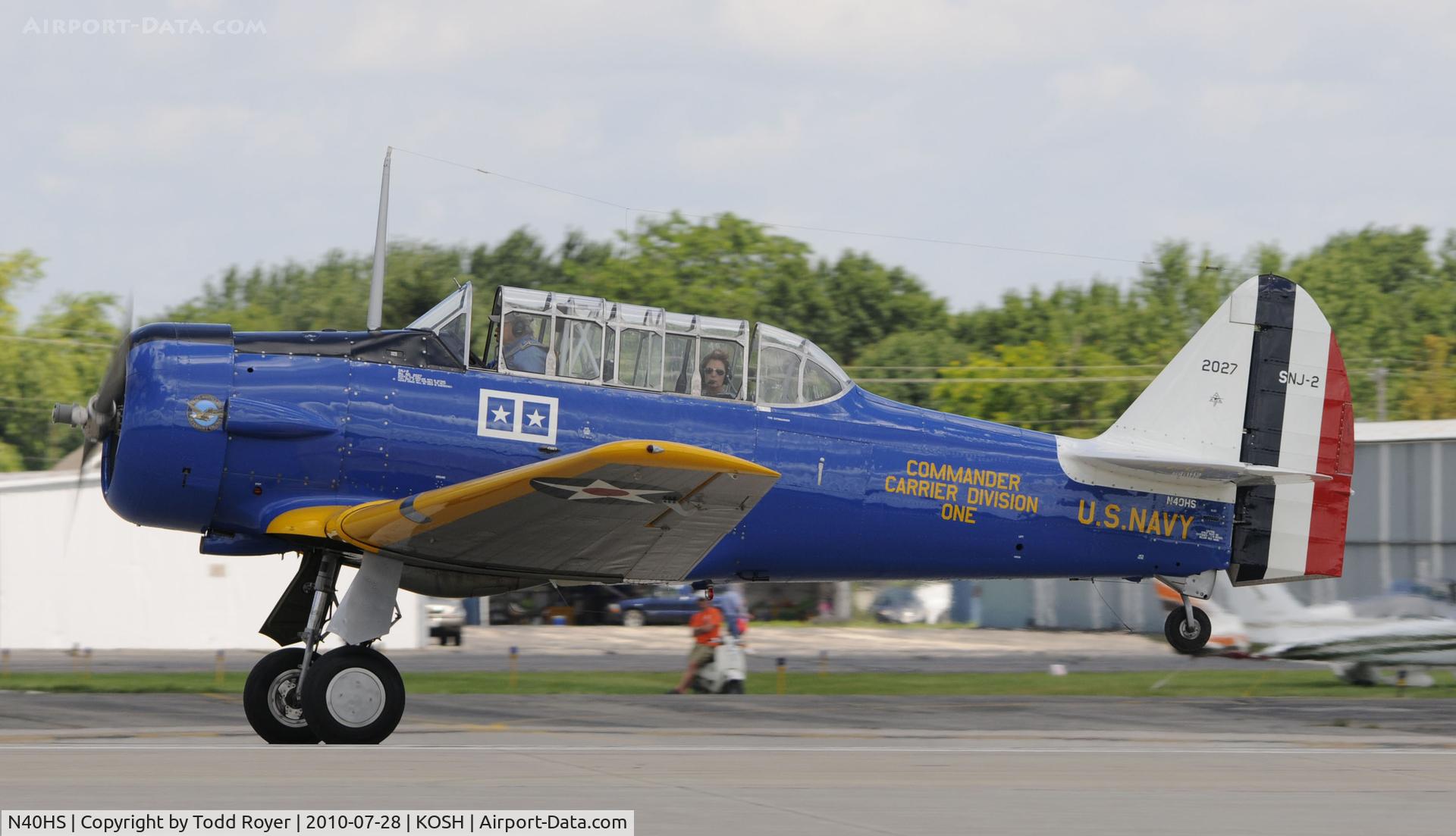 N40HS, 1940 North American SNJ-2 C/N 2027, EAA AIRVENTURE 2010