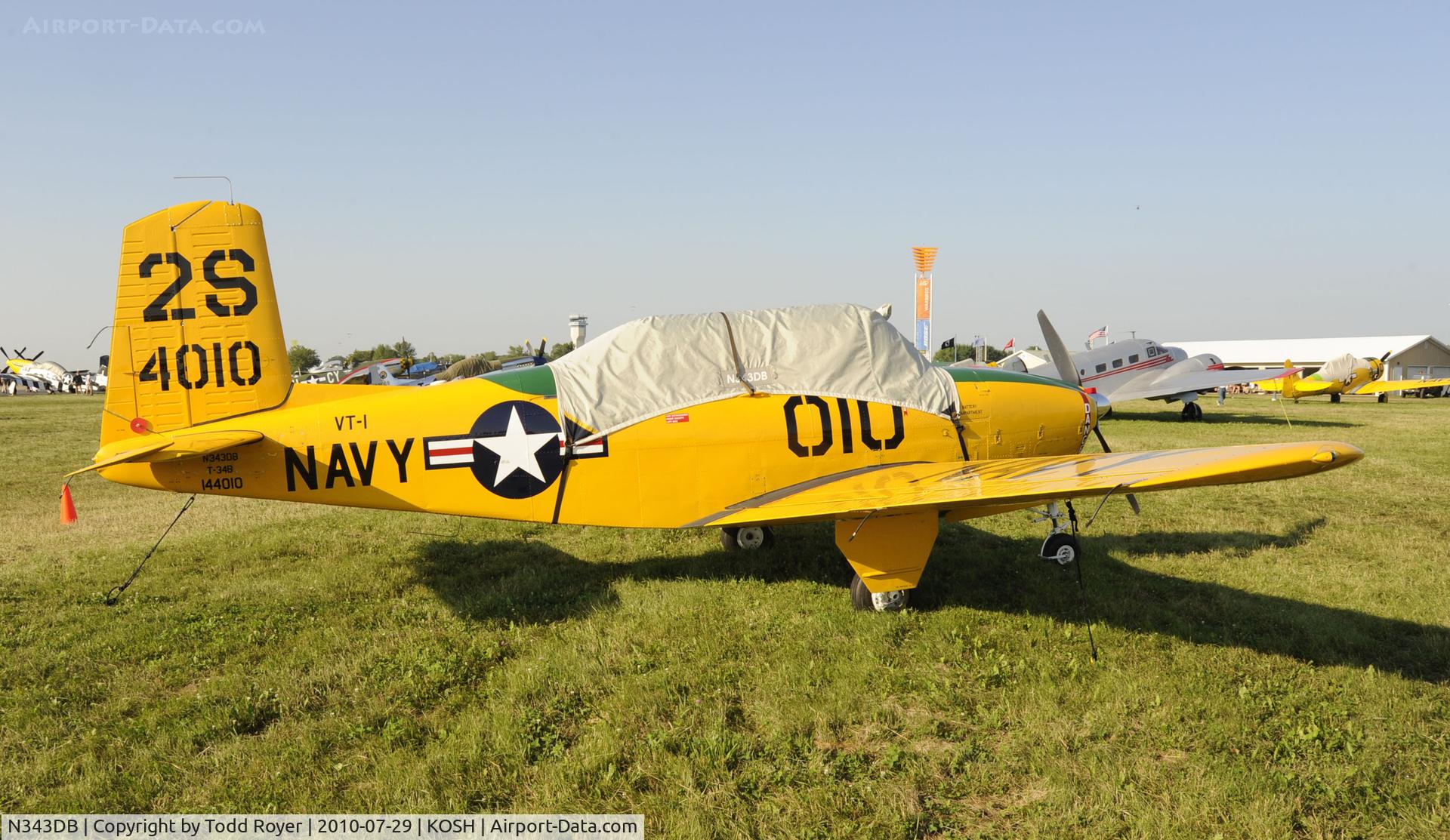 N343DB, 1957 Beech T-34B Mentor C/N BG-317, EAA AIRVENTURE 2010