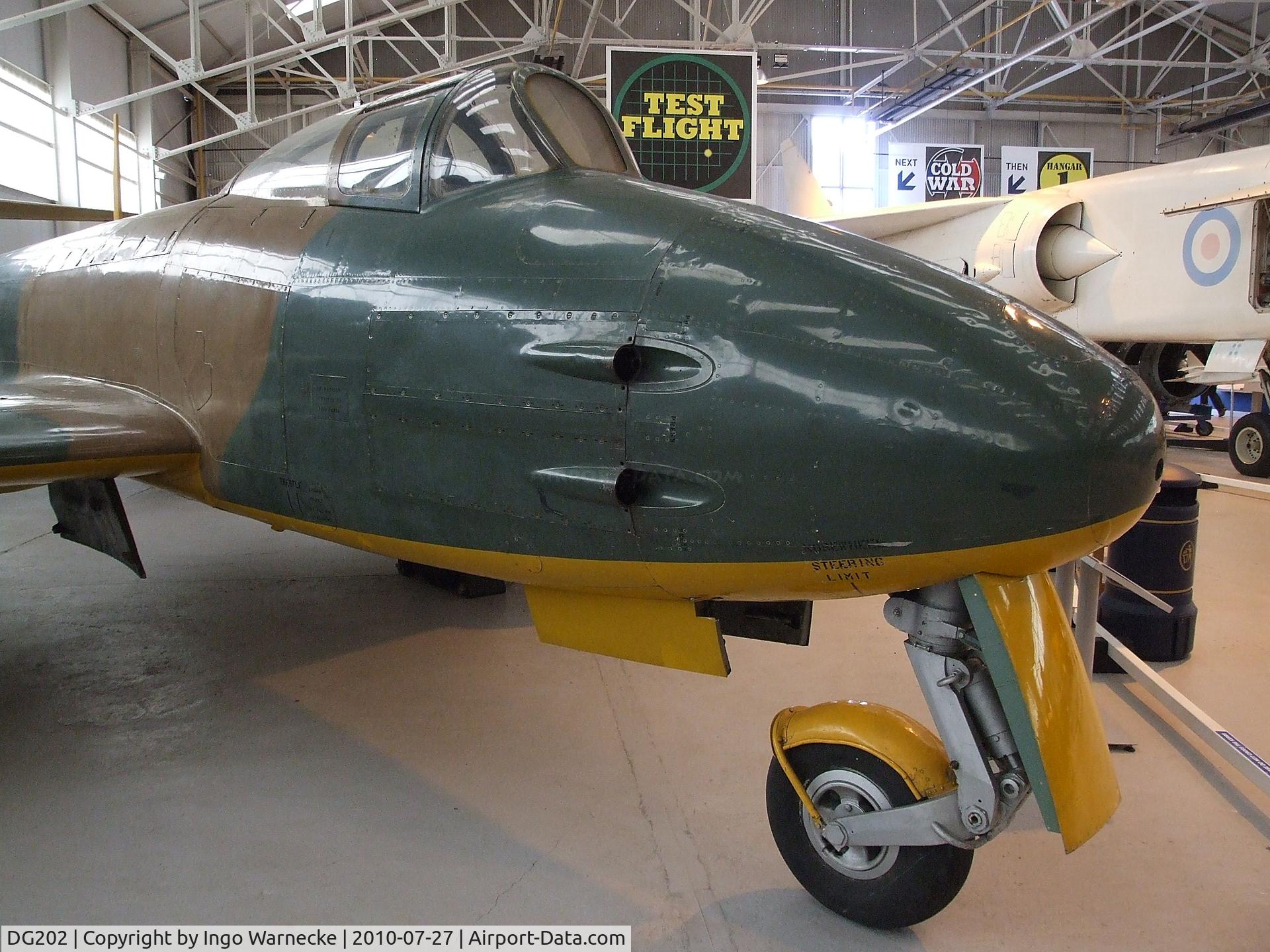 DG202, Gloster Meteor F.9/40 C/N Not found DG202, Gloster F.9/40 Meteor Prototype at the RAF Museum, Cosford