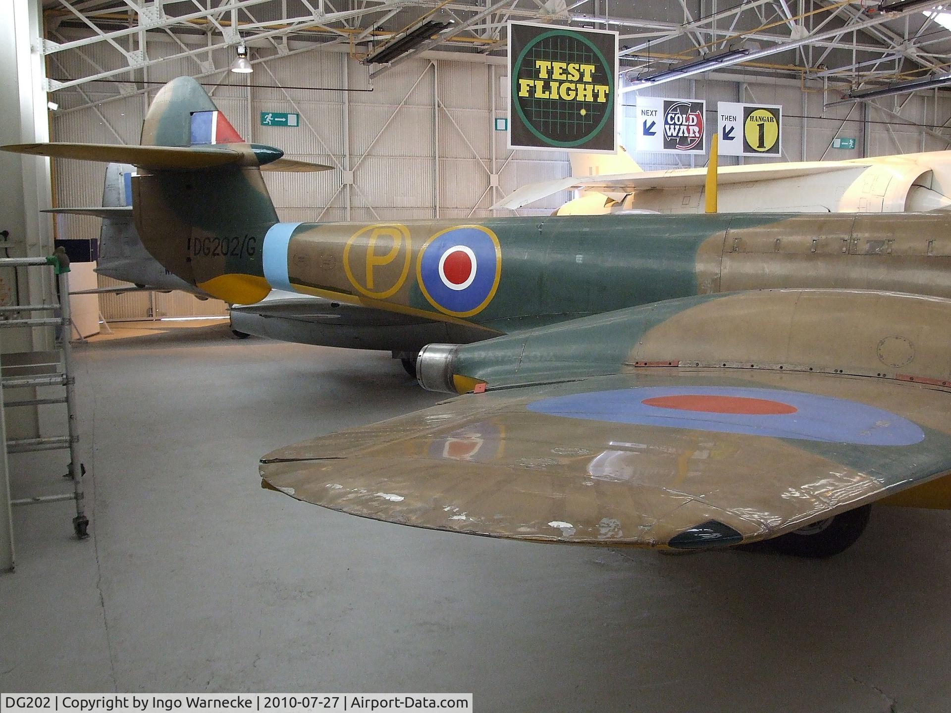 DG202, Gloster Meteor F.9/40 C/N Not found DG202, Gloster F.9/40 Meteor Prototype at the RAF Museum, Cosford