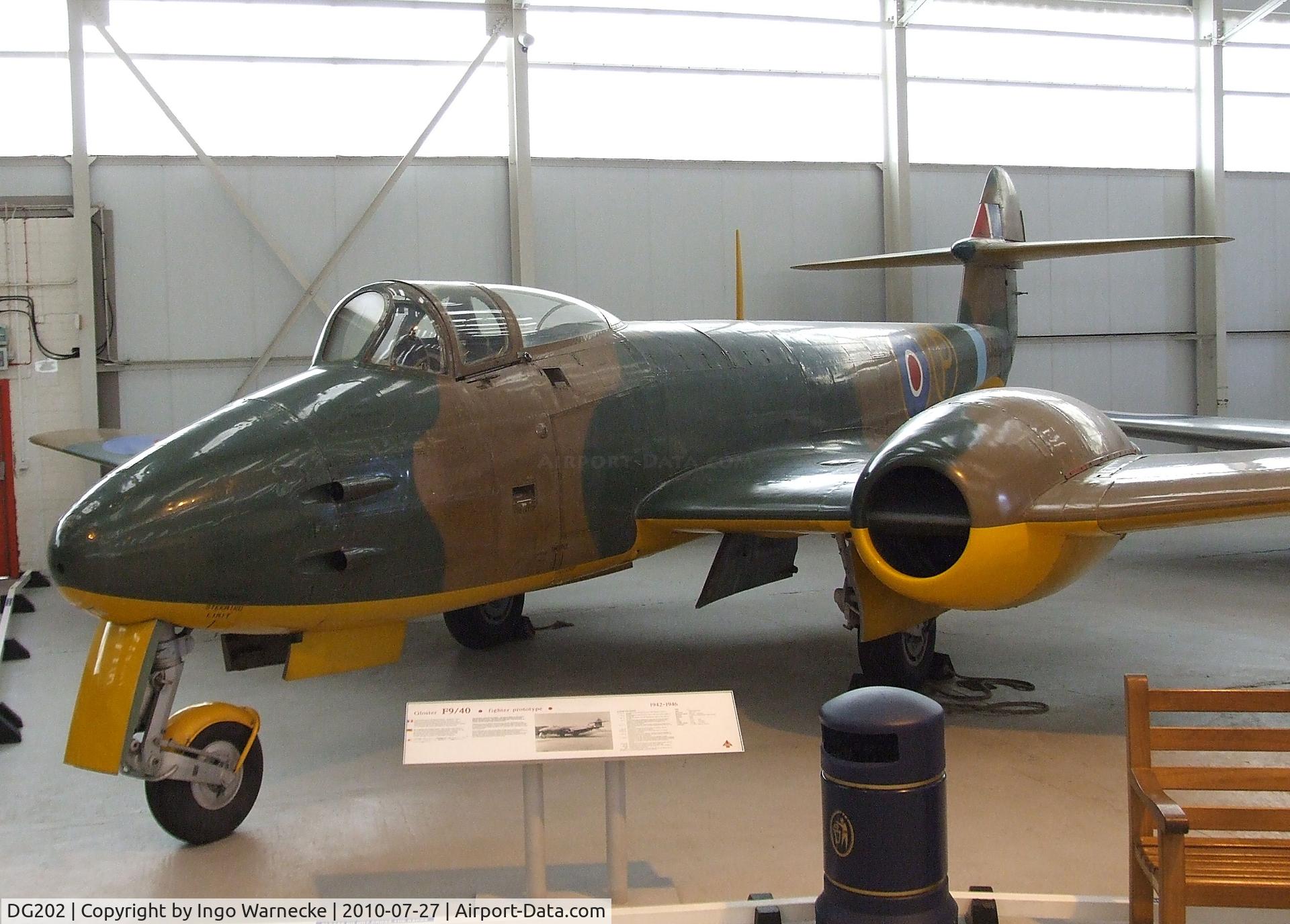 DG202, Gloster Meteor F.9/40 C/N Not found DG202, Gloster F.9/40 Meteor Prototype at the RAF Museum, Cosford