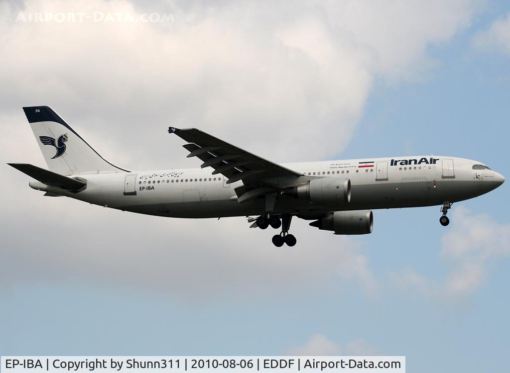 EP-IBA, 1993 Airbus A300B4-605R C/N 723, Landing rwy 07L