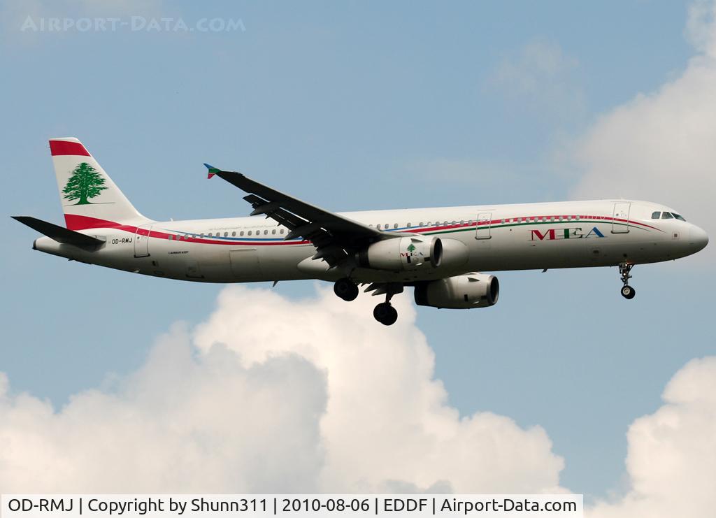 OD-RMJ, 2003 Airbus A321-231 C/N 2055, Landing rwy 07R