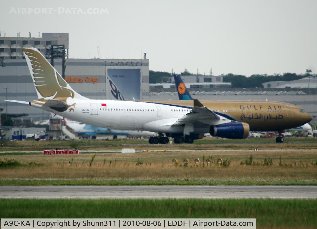 A9C-KA, 1999 Airbus A330-243 C/N 276, Ready for take off rwy 07L... Sorry for the heat distortion :|