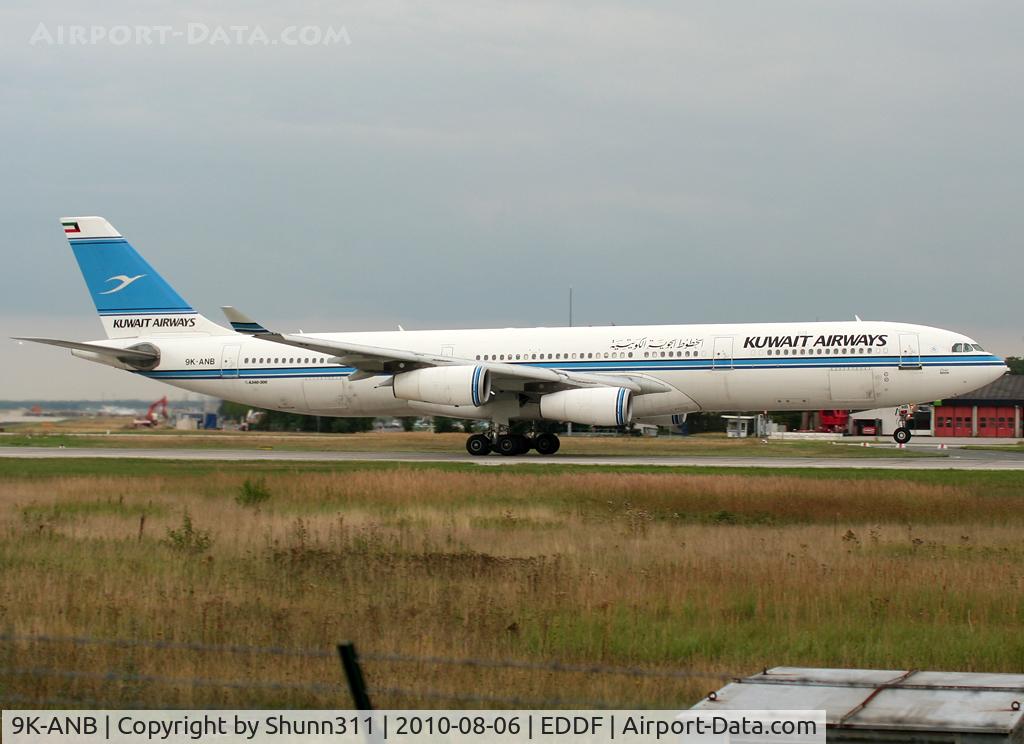 9K-ANB, 1995 Airbus A340-313 C/N 090, Taking off rwy 18