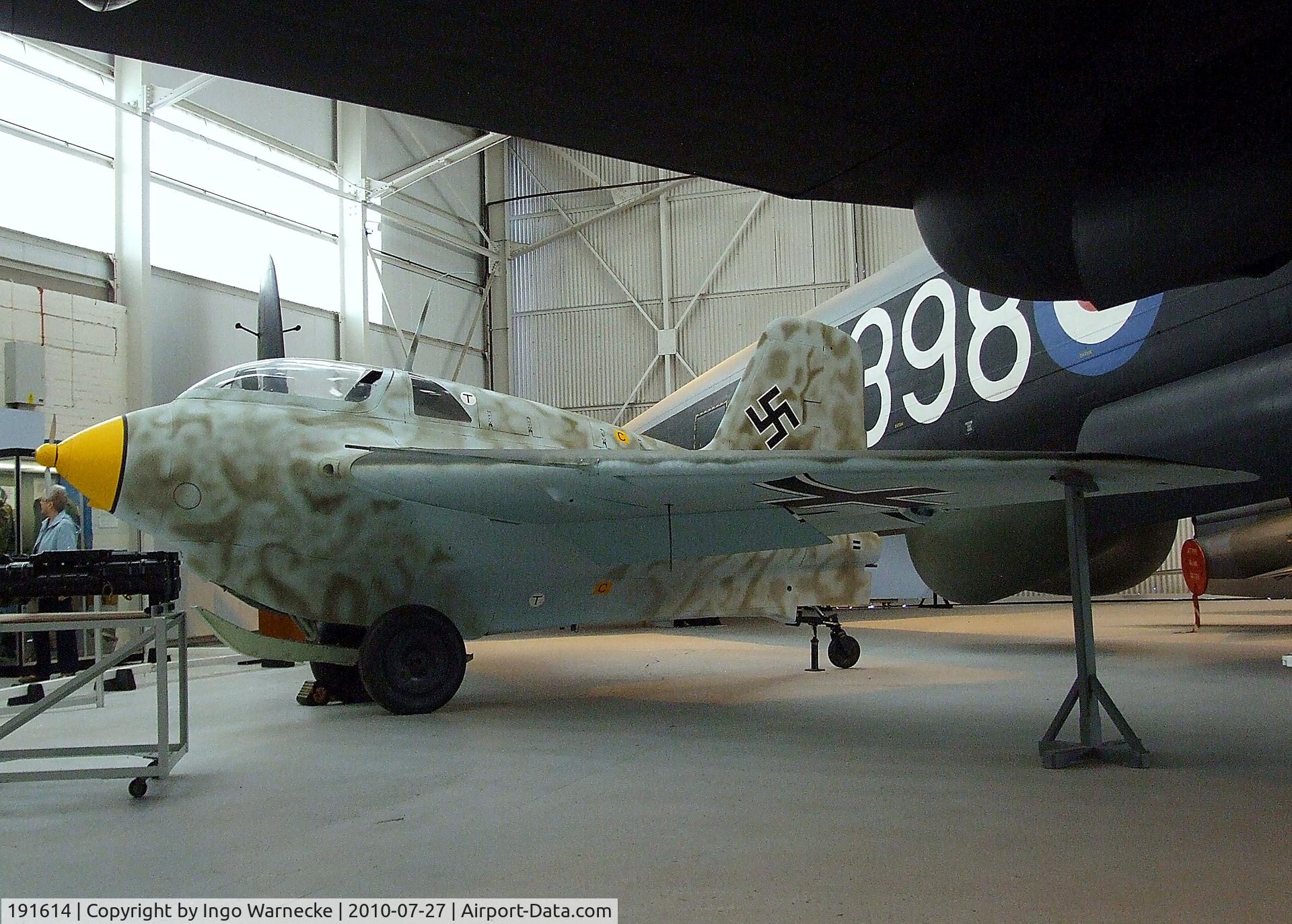 191614, 1945 Messerschmitt Me-163B-1a Komet C/N 191614, Messerschmitt Me 163B-1a Komet at the RAF Museum, Cosford. The museum itself is not sure whether it might actually be 191461 which explains why it is marked as the latter.