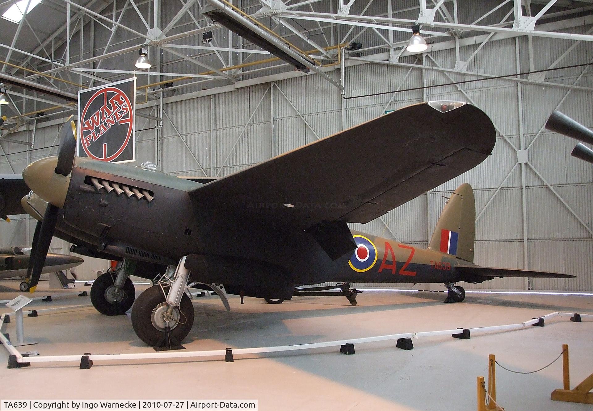 TA639, 1945 De Havilland DH-98 Mosquito TT.35 C/N Not found TA639, De Havilland D.H.98 Mosquito TT35 at the RAF Museum, Cosford