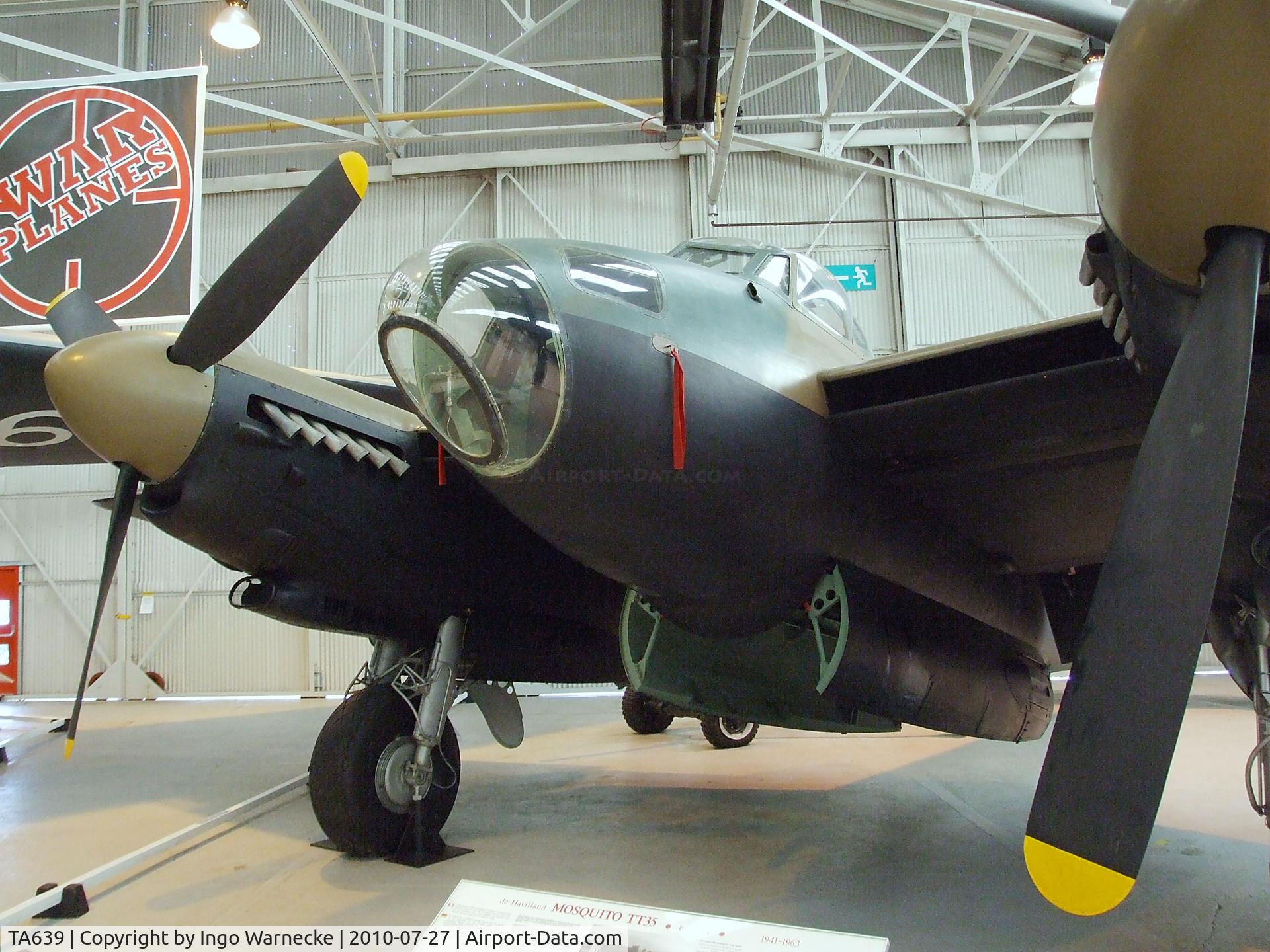 TA639, 1945 De Havilland DH-98 Mosquito TT.35 C/N Not found TA639, De Havilland D.H.98 Mosquito TT35 at the RAF Museum, Cosford