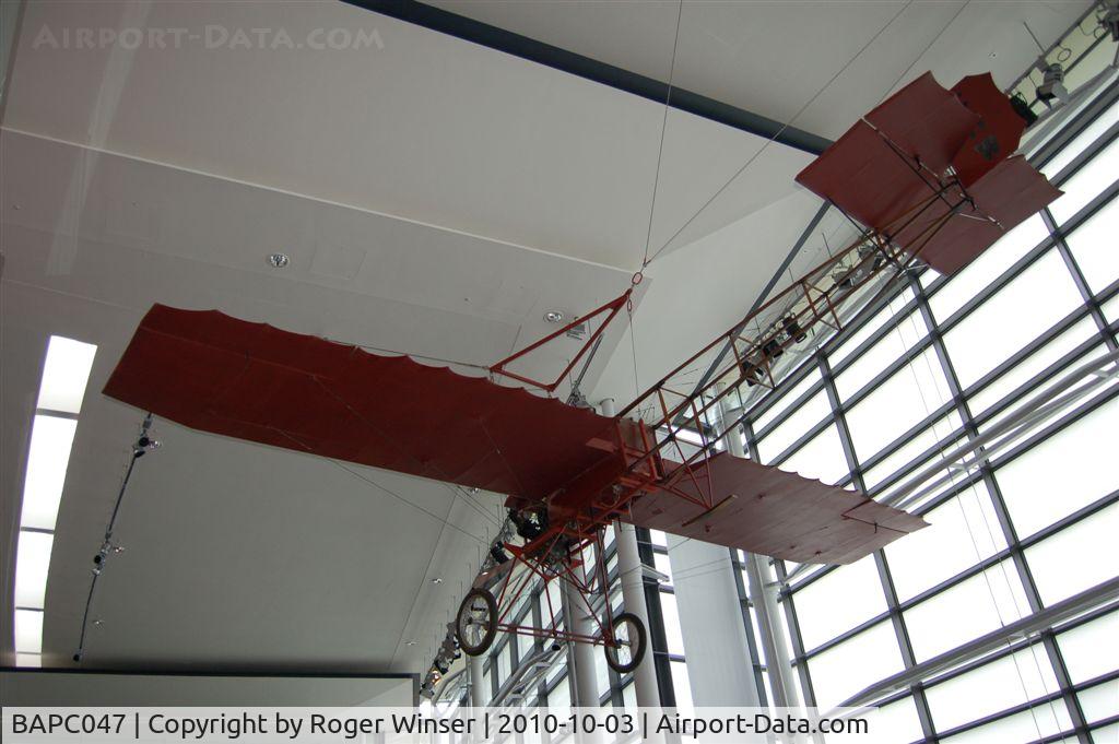 BAPC047, 1908 Charles H Watkins Watkins CHW Monoplane C/N 1, Off airport. Robin Goch on display a the National Waterfront Museum, Swansea, Wales, UK.
