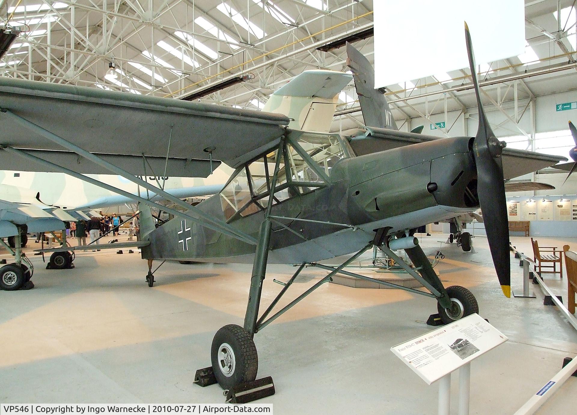 VP546, Fieseler Fi-156C-7 Storch C/N 475081, Fieseler Fi 156C-7 Storch at the RAF Museum, Cosford