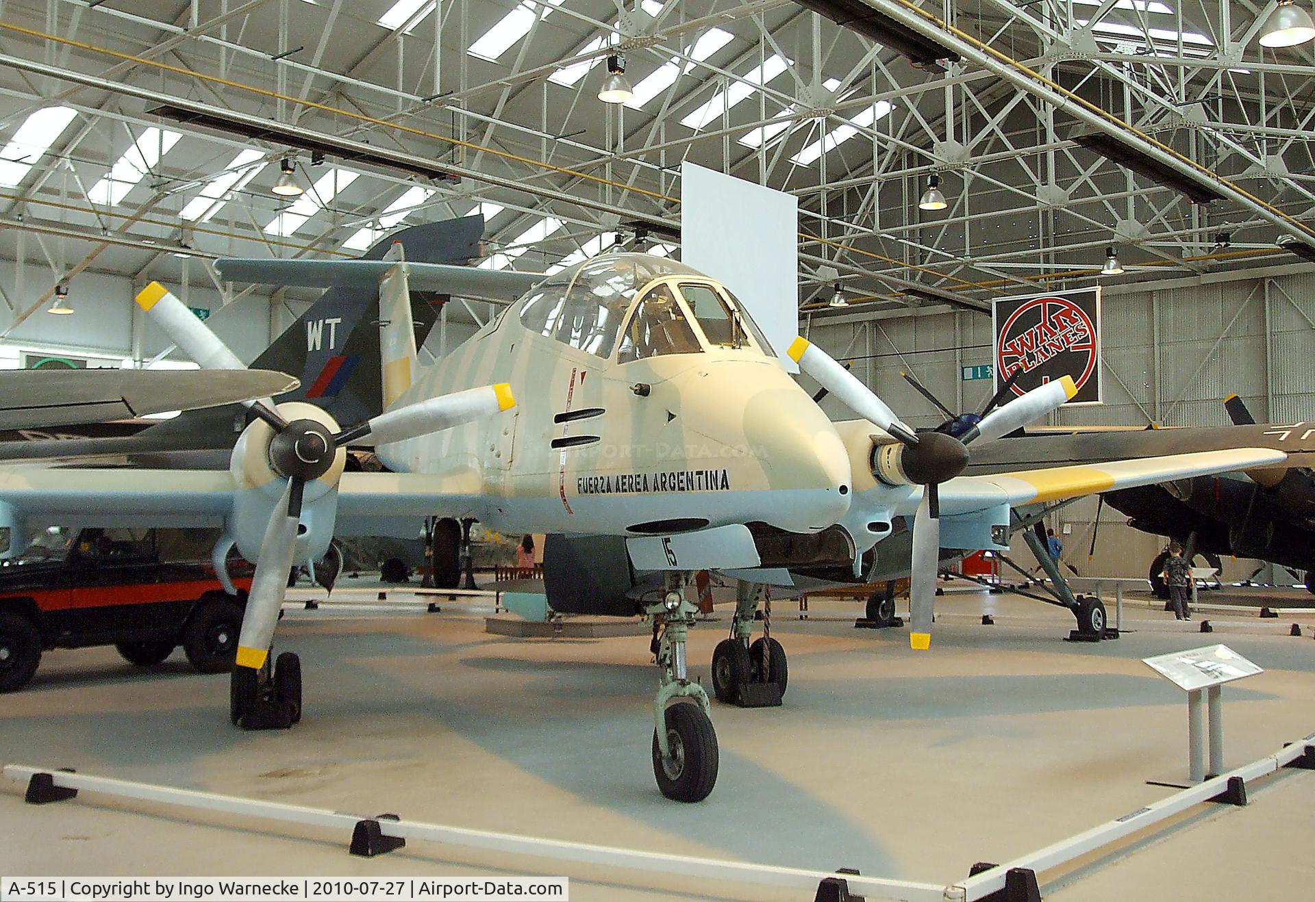 A-515, FMA IA-58A Pucará C/N 018, FMA IA-58A Pucara at the RAF Museum, Cosford