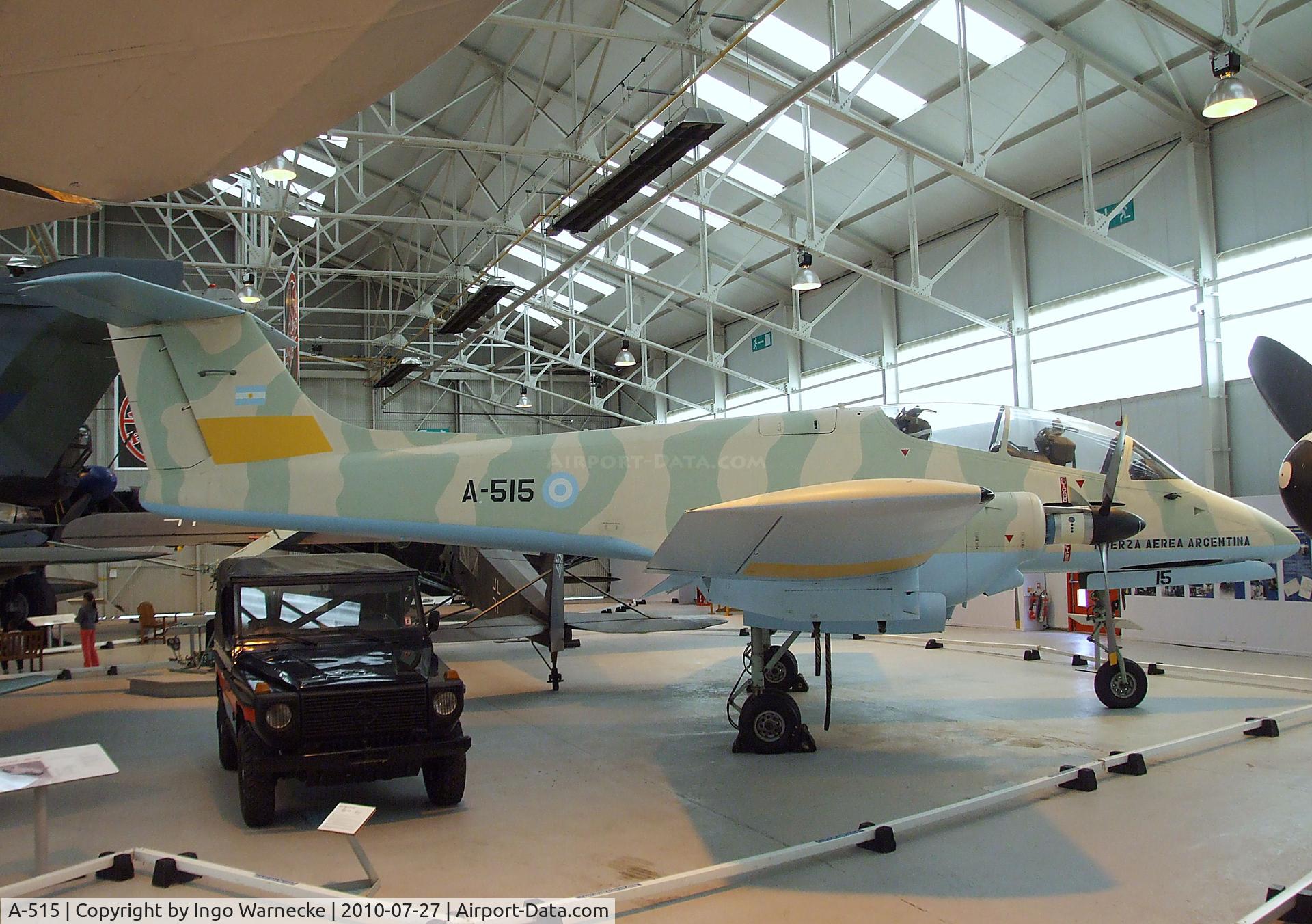 A-515, FMA IA-58A Pucará C/N 018, FMA IA-58A Pucara at the RAF Museum, Cosford