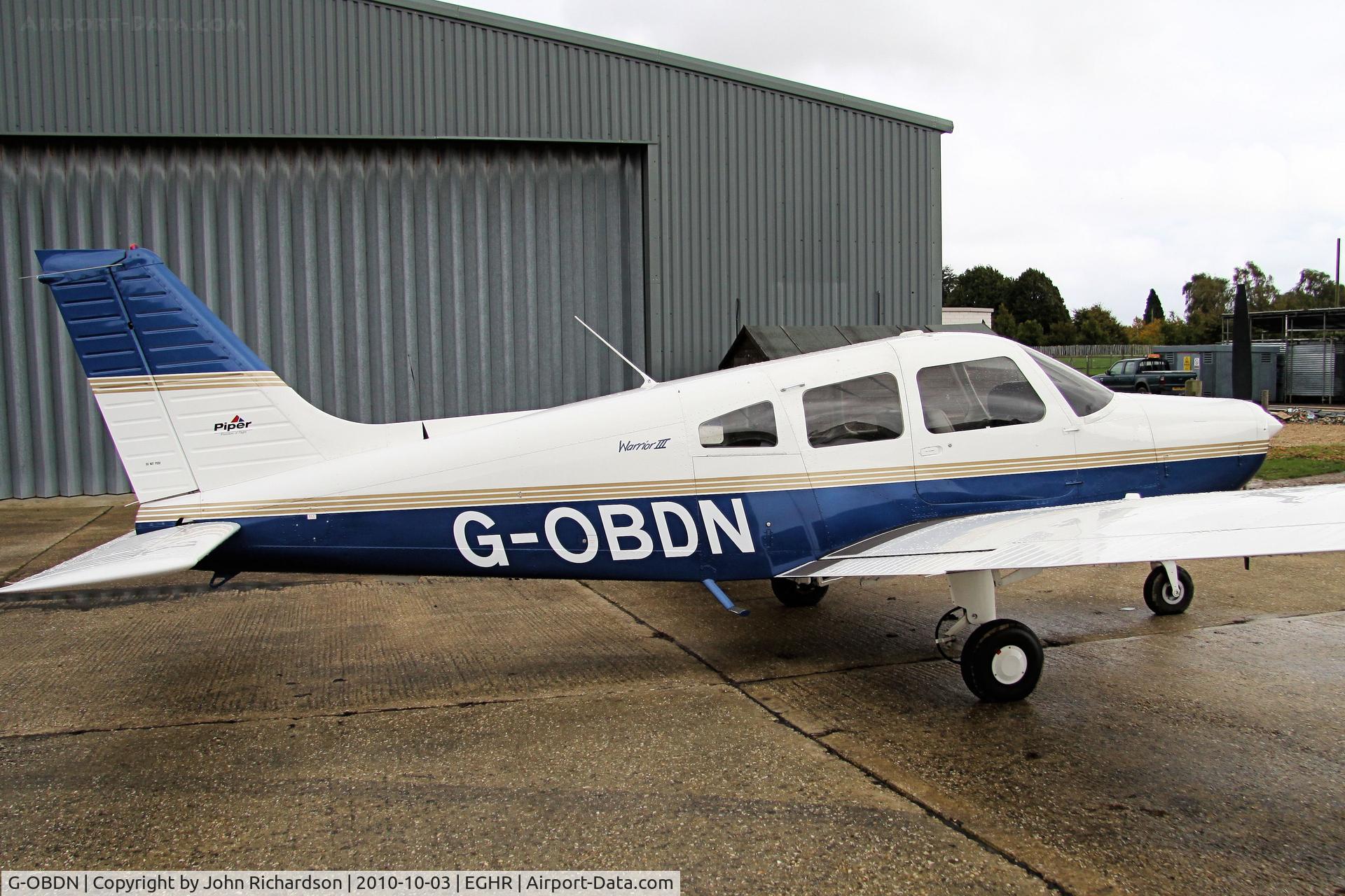 G-OBDN, 2003 Piper PA-28-161 C/N 2842177, Parked Outside Maintemance