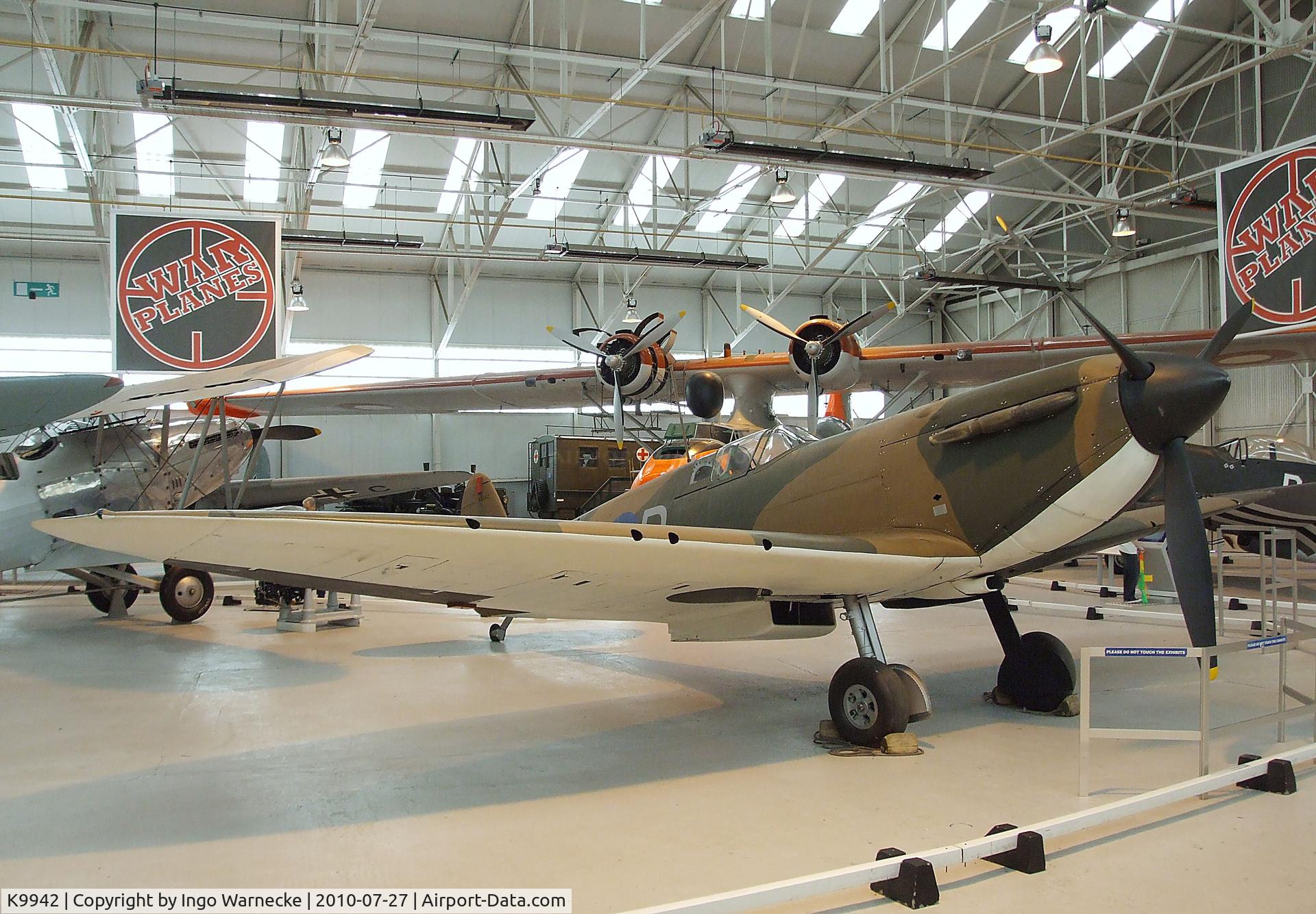 K9942, 1939 Supermarine Spitfire Mk IA C/N 6S/30225, Supermarine Spitfire Ia at the RAF Museum, Cosford