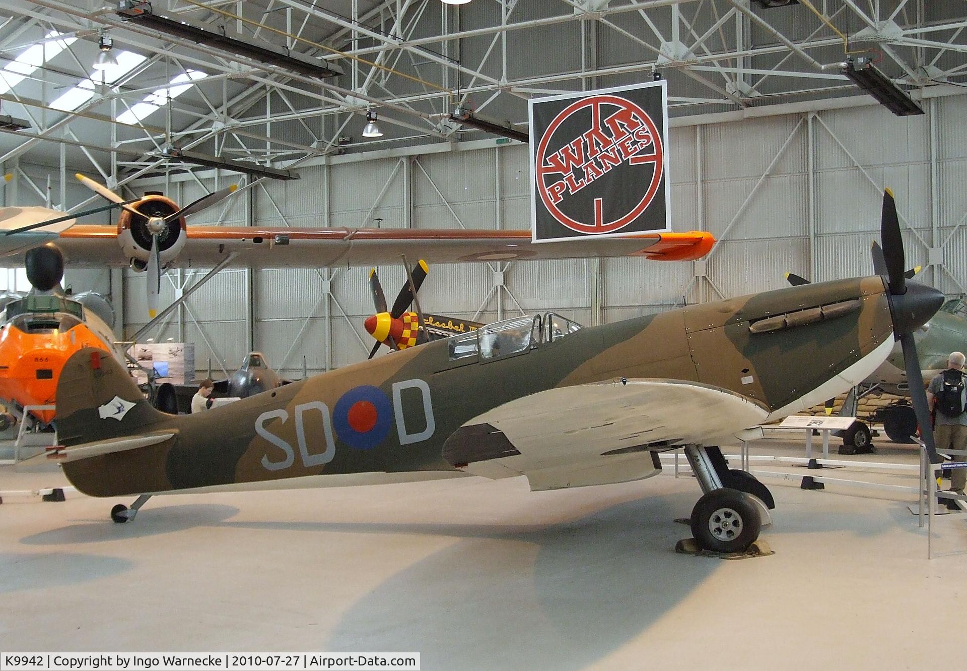 K9942, 1939 Supermarine Spitfire Mk IA C/N 6S/30225, Supermarine Spitfire Mk IA at the RAF Museum, Cosford