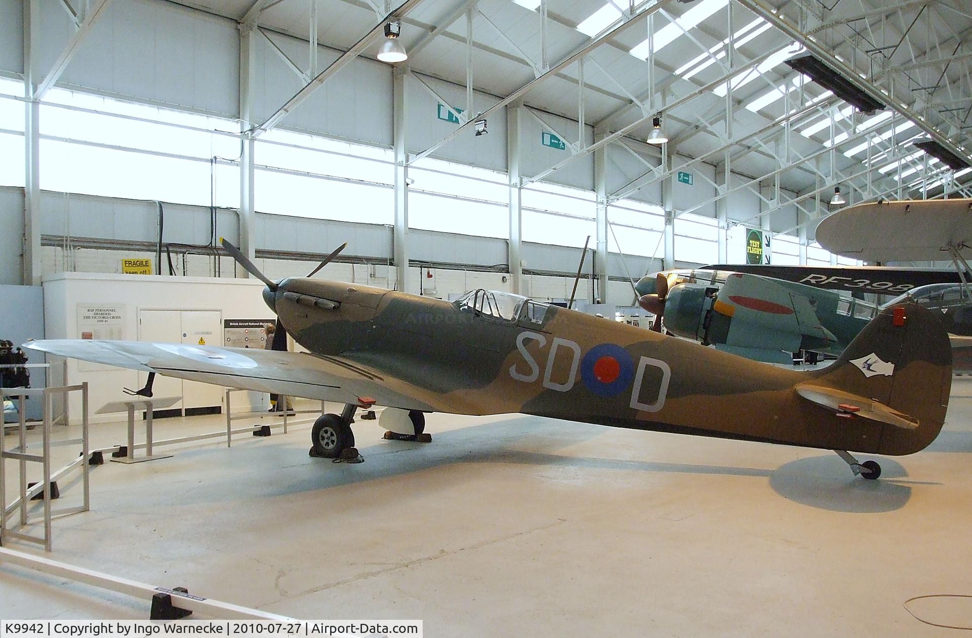 K9942, 1939 Supermarine Spitfire Mk IA C/N 6S/30225, Supermarine Spitfire Mk IA at the RAF Museum, Cosford