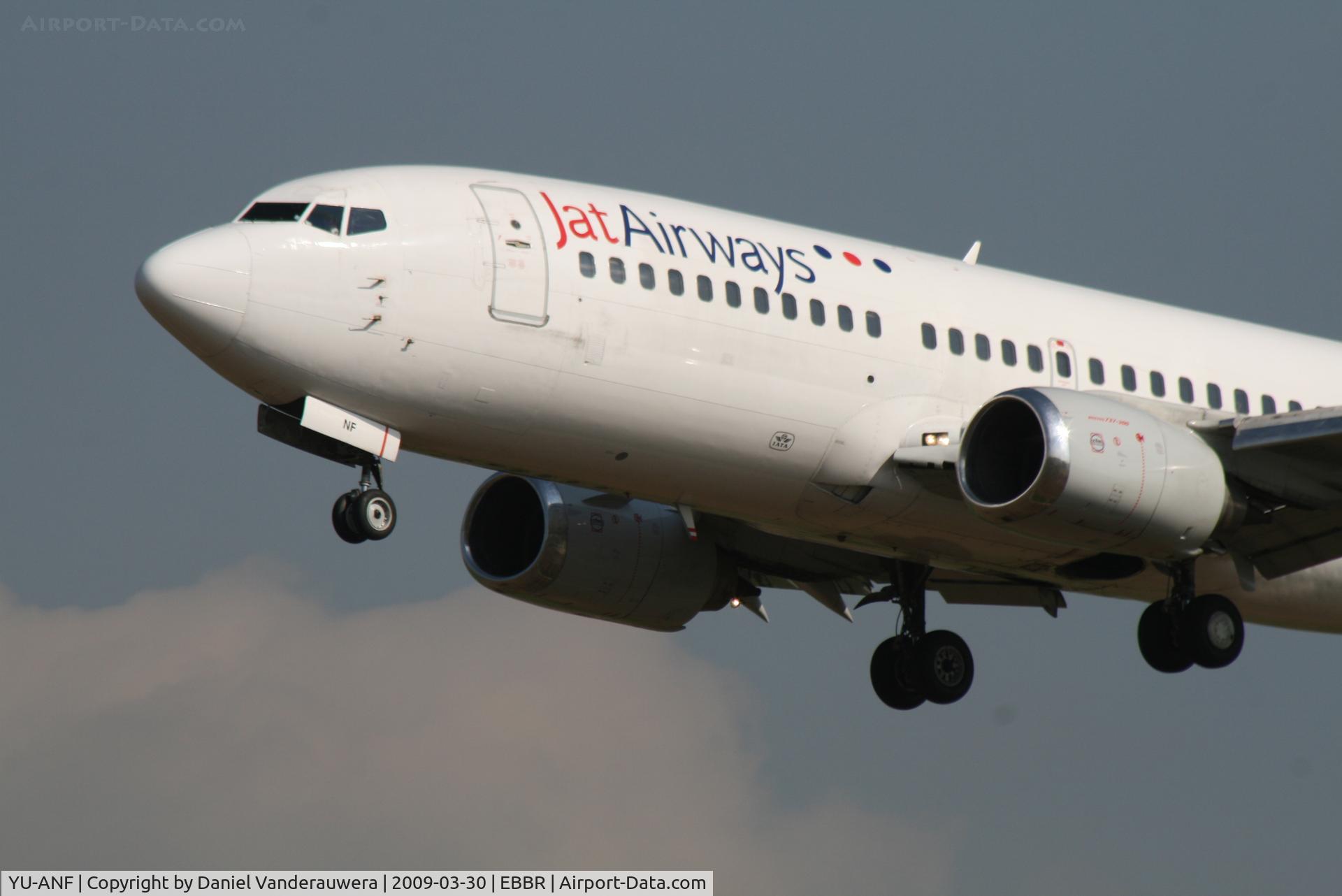 YU-ANF, 1985 Boeing 737-3H9 C/N 23330/1136, Arrival of flight JU272 to RWY 25L