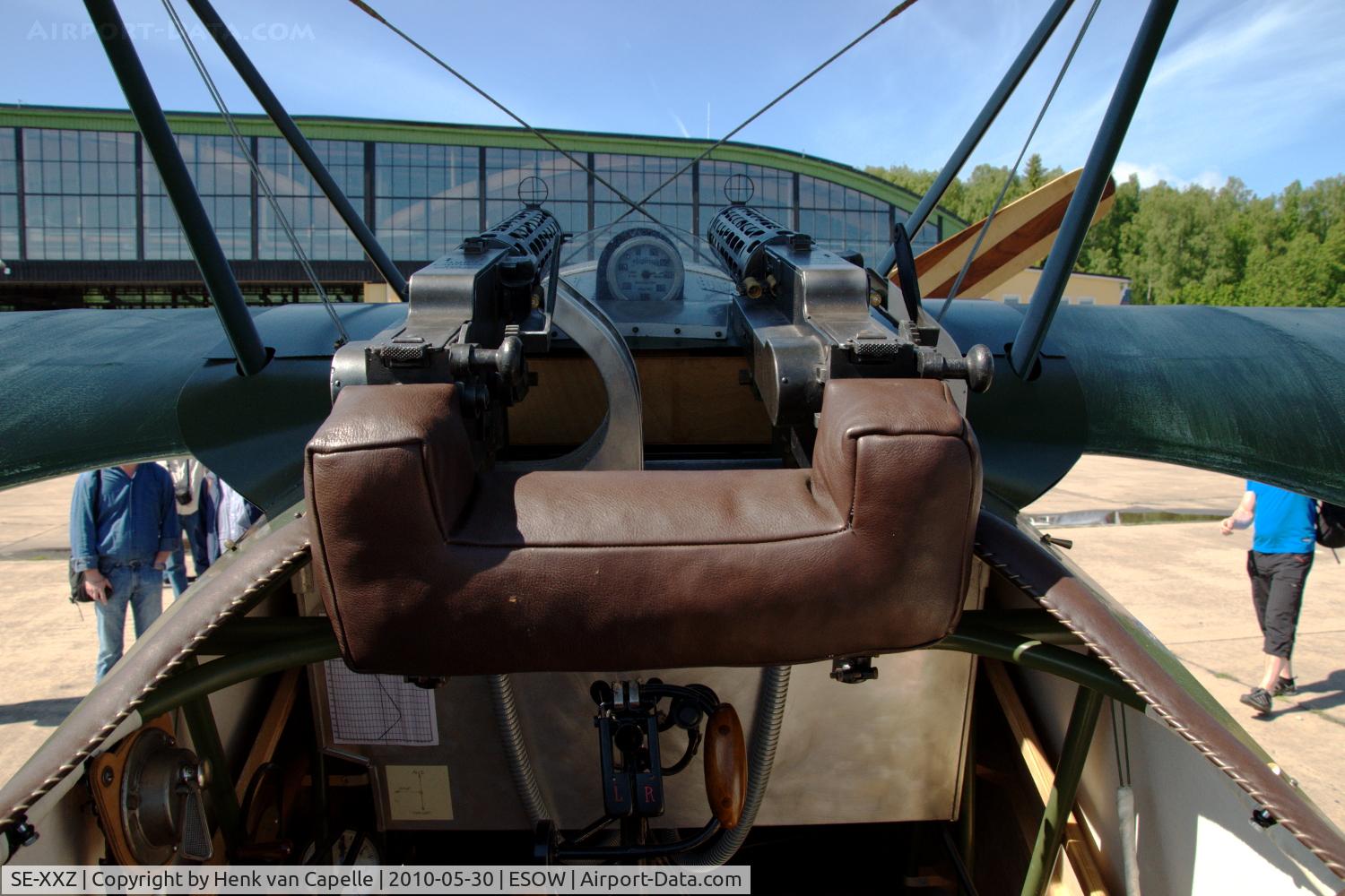 SE-XXZ, 2008 Fokker Dr.1 Triplane Replica C/N 1306, View forward from the cockpit of a Fokker Dr.1.