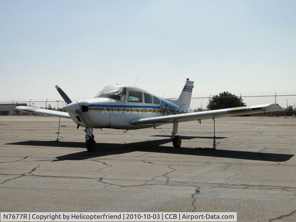 N7677R, 1970 Beech C23 Sundowner 180 Sundowner 180 C/N M-1288, Tied down and parked on the southside