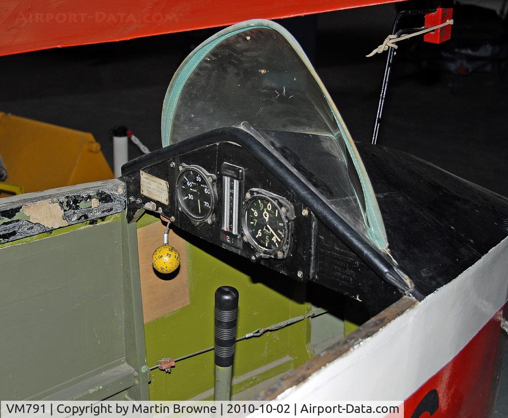 VM791, Slingsby T-31B Cadet TX3 C/N 854, COCKPIT CLOSE UP - KIRBY CADET TX MK.3. CADET TRAINING GLIDER FIRST FLEW IN 1950.RAF MANSTON HISTORY MUSEUM