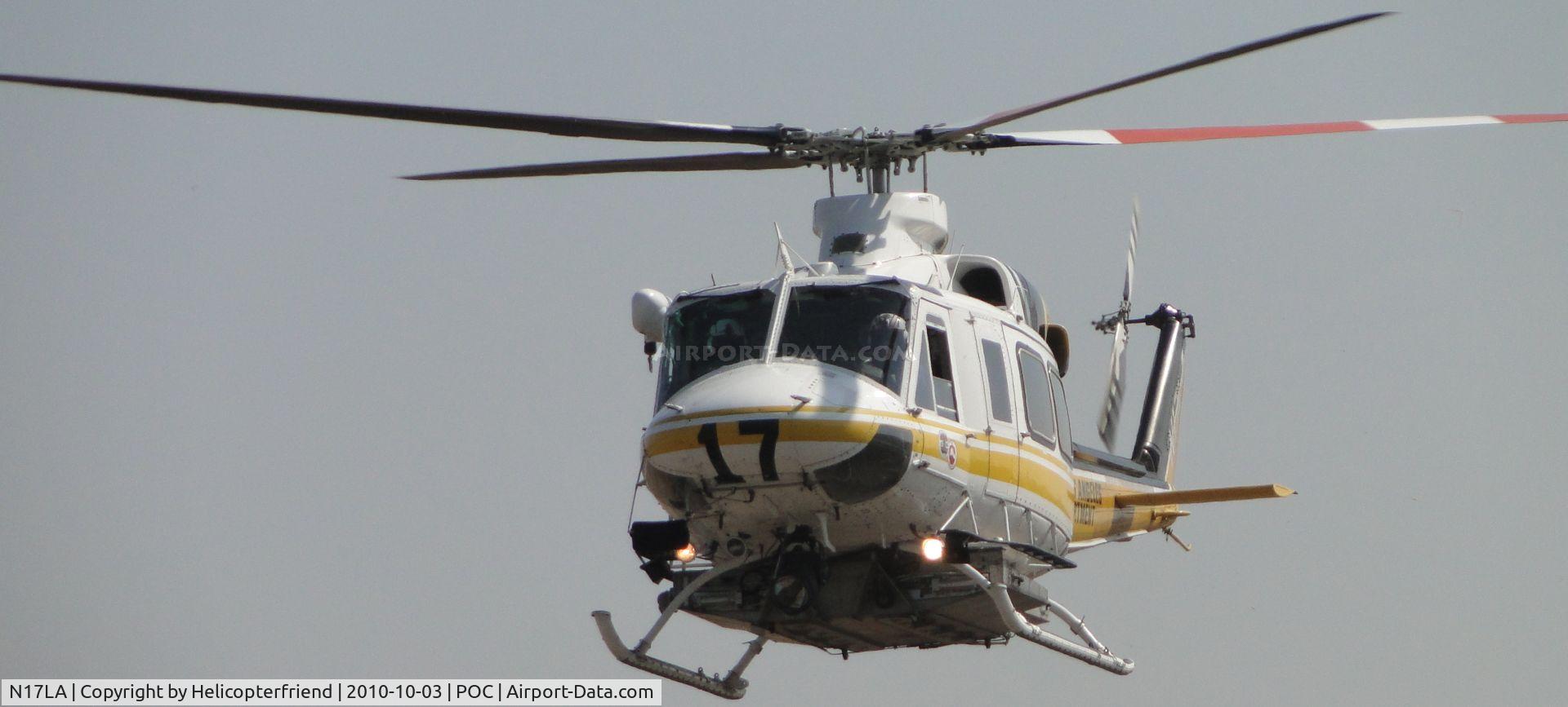 N17LA, 1992 Bell 412 C/N 36044, On final runway 26L enroute to helipad