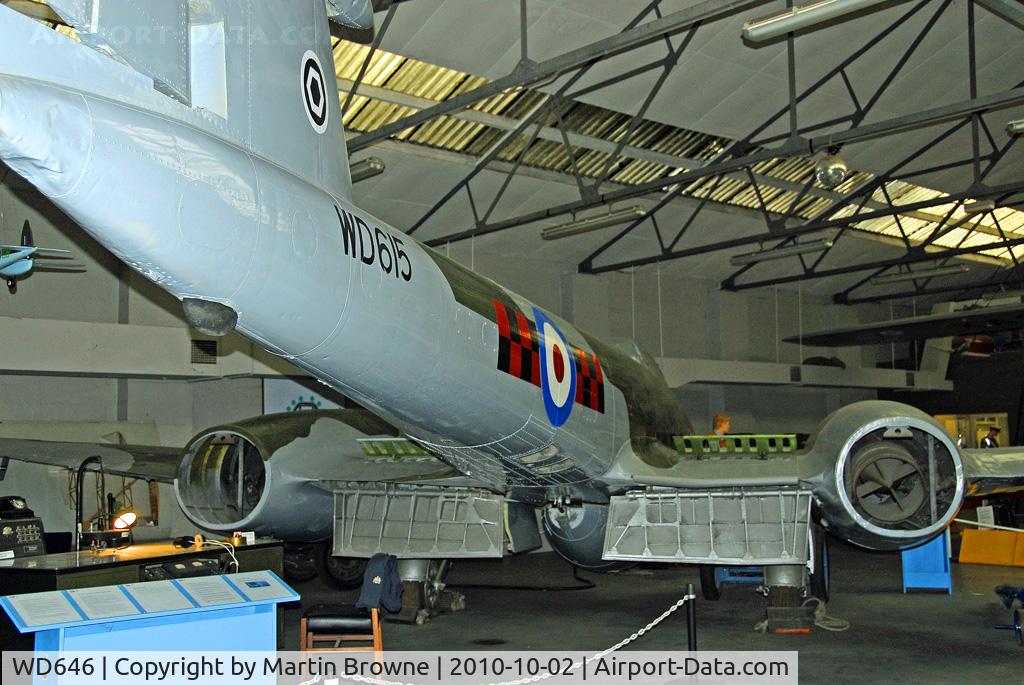 WD646, 1951 Gloster Meteor TT.20 C/N Not found WD646, VIEW FROM THE TAIL - SHOWN IN THE MARKINGS OF 85 SQN -SHE IS IN FACT WD646