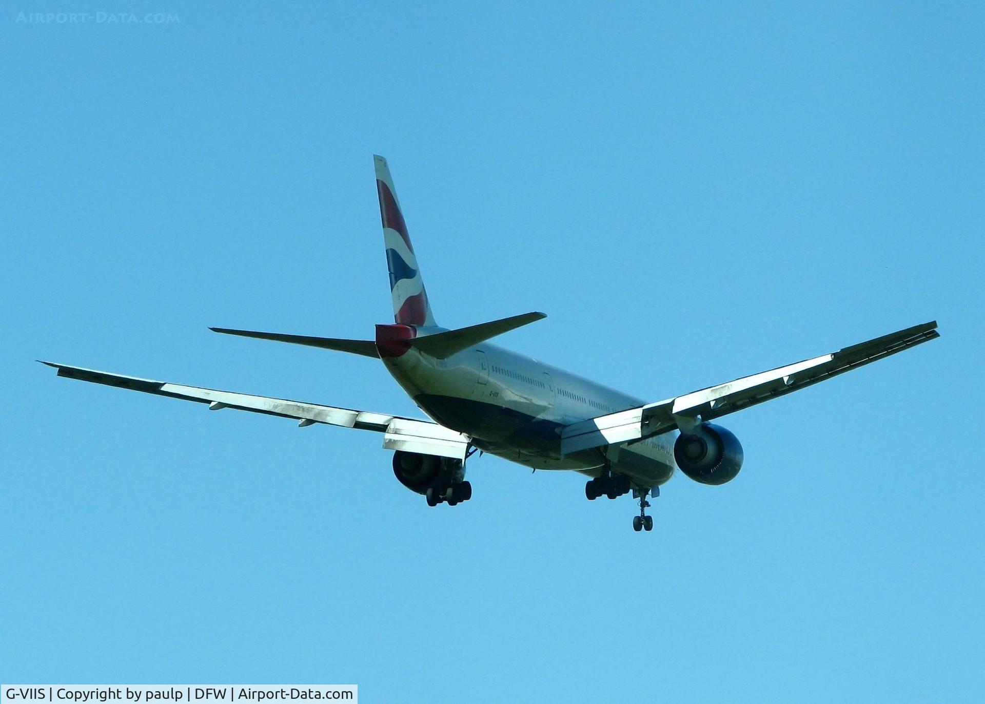 G-VIIS, 1999 Boeing 777-236/ER C/N 29323, BA 777 arriving at DFW.
