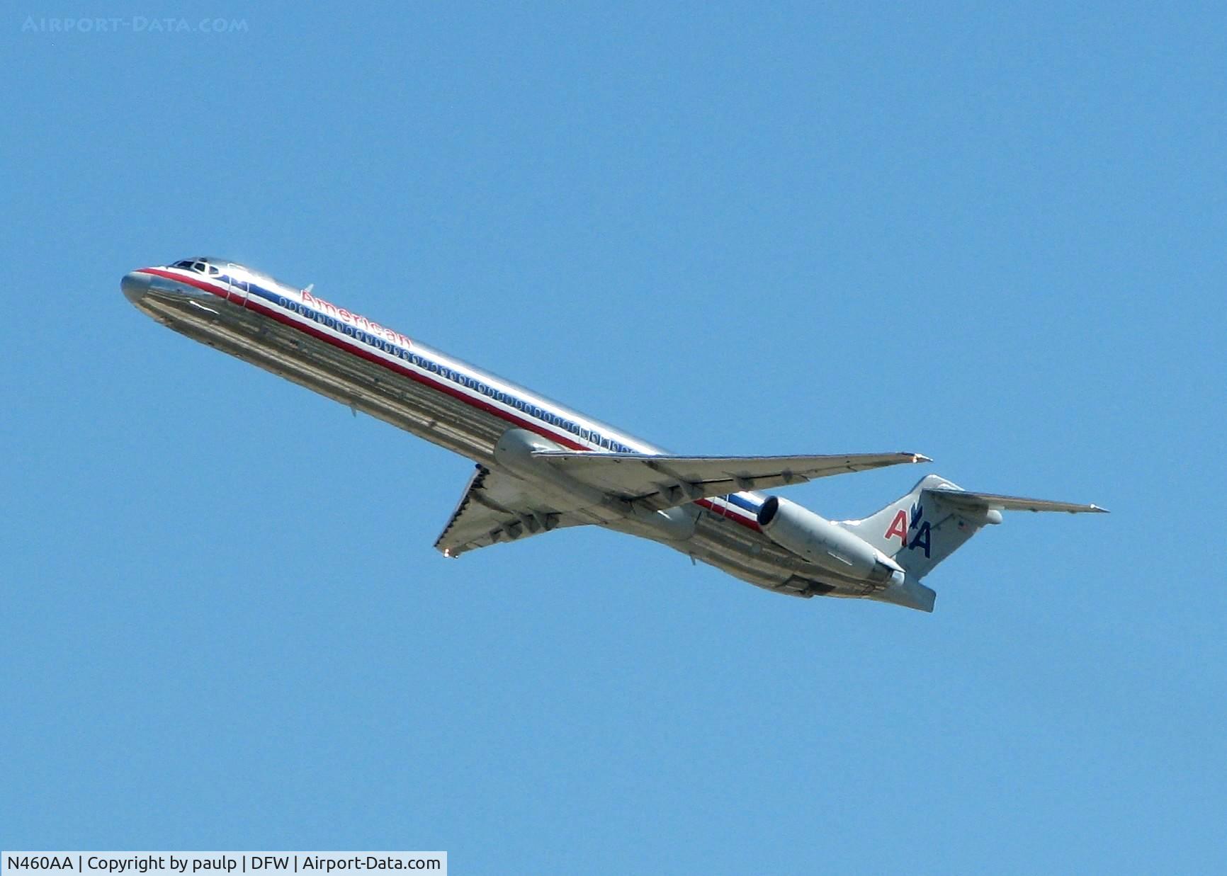 N460AA, 1988 McDonnell Douglas MD-82 (DC-9-82) C/N 49565, Departing DFW.