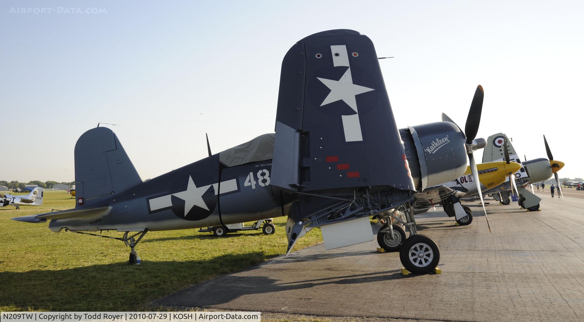 N209TW, Goodyear FG-1D Corsair C/N 3750, EAA AIRVENTURE 2010