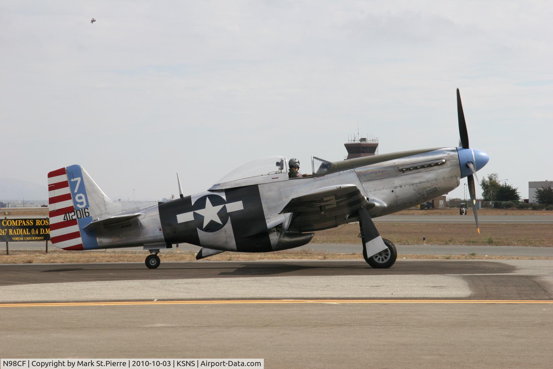 N98CF, 1944 North American P-51K Mustang C/N 111-30149, Salinas, California International Airshow
Oct. 3, 2010