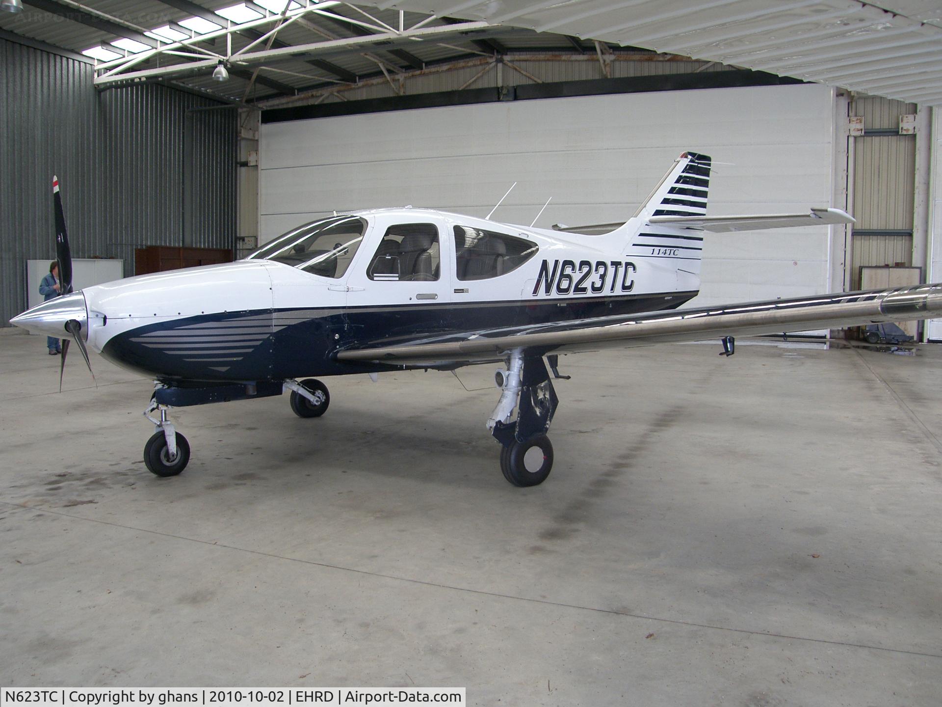 N623TC, 1998 Rockwell Commander 114TC C/N 20023, in hangar @ EHRD