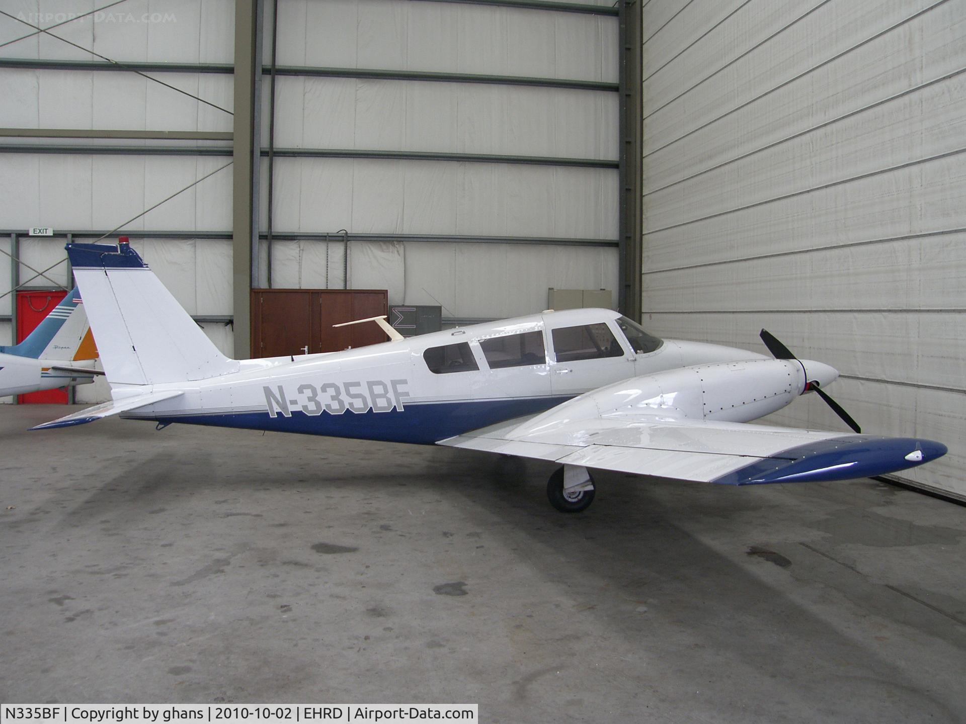 N335BF, 1966 Piper PA-30-160 B Twin Comanche C/N 30-1389, in hangar @ RTM