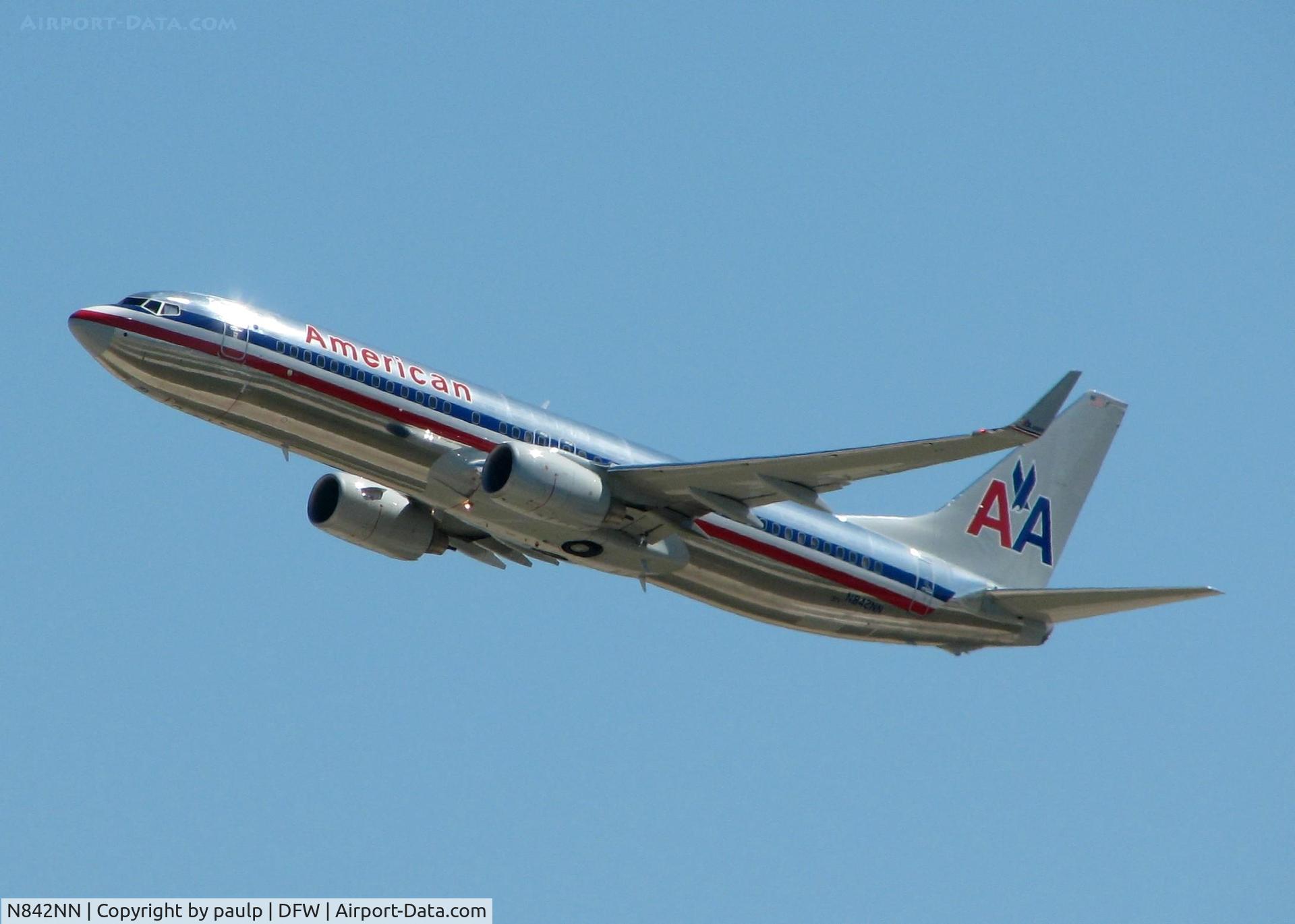 N842NN, 2010 Boeing 737-823 C/N 31099, American 737-800 departing DFW.