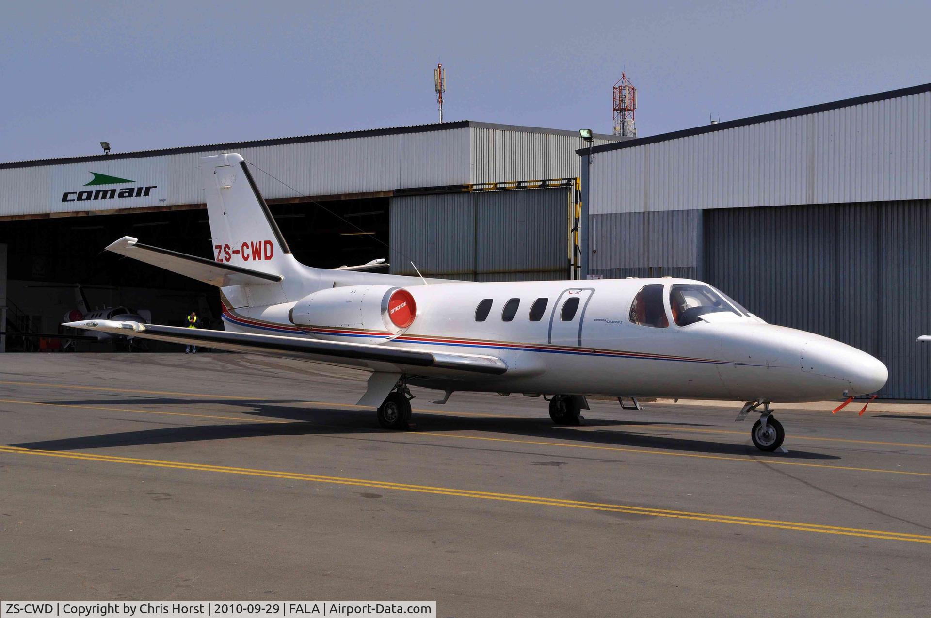 ZS-CWD, 1977 Cessna 501 Citation I/SP C/N 501-0049, on the ramp at Lanseria
