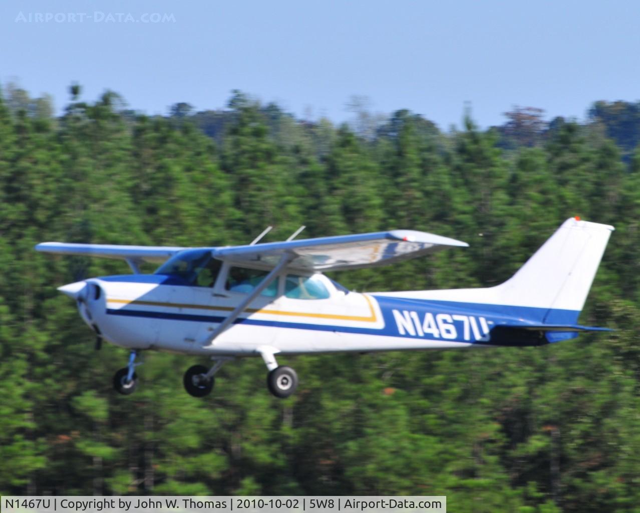 N1467U, 1976 Cessna 172M C/N 17267134, Departing runway 4