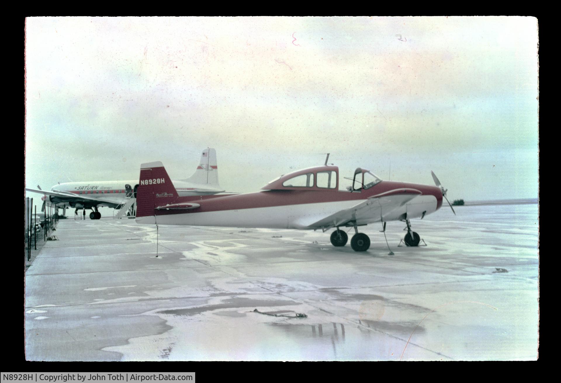 N8928H, 1946 North American Navion (NA-145) C/N NAV-4-328D, This was my father's plane from 1963 until the 1990s. The picture is from 1963.
