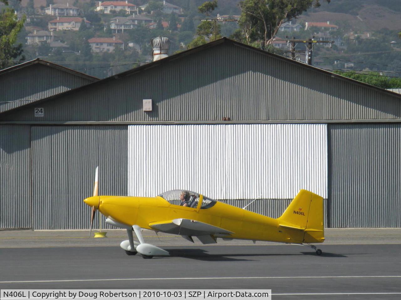N406L, 2008 Vans RV-6 C/N 936, Provo PROVO 6, Lycoming O-320 160 Hp, taxi off Rwy 22