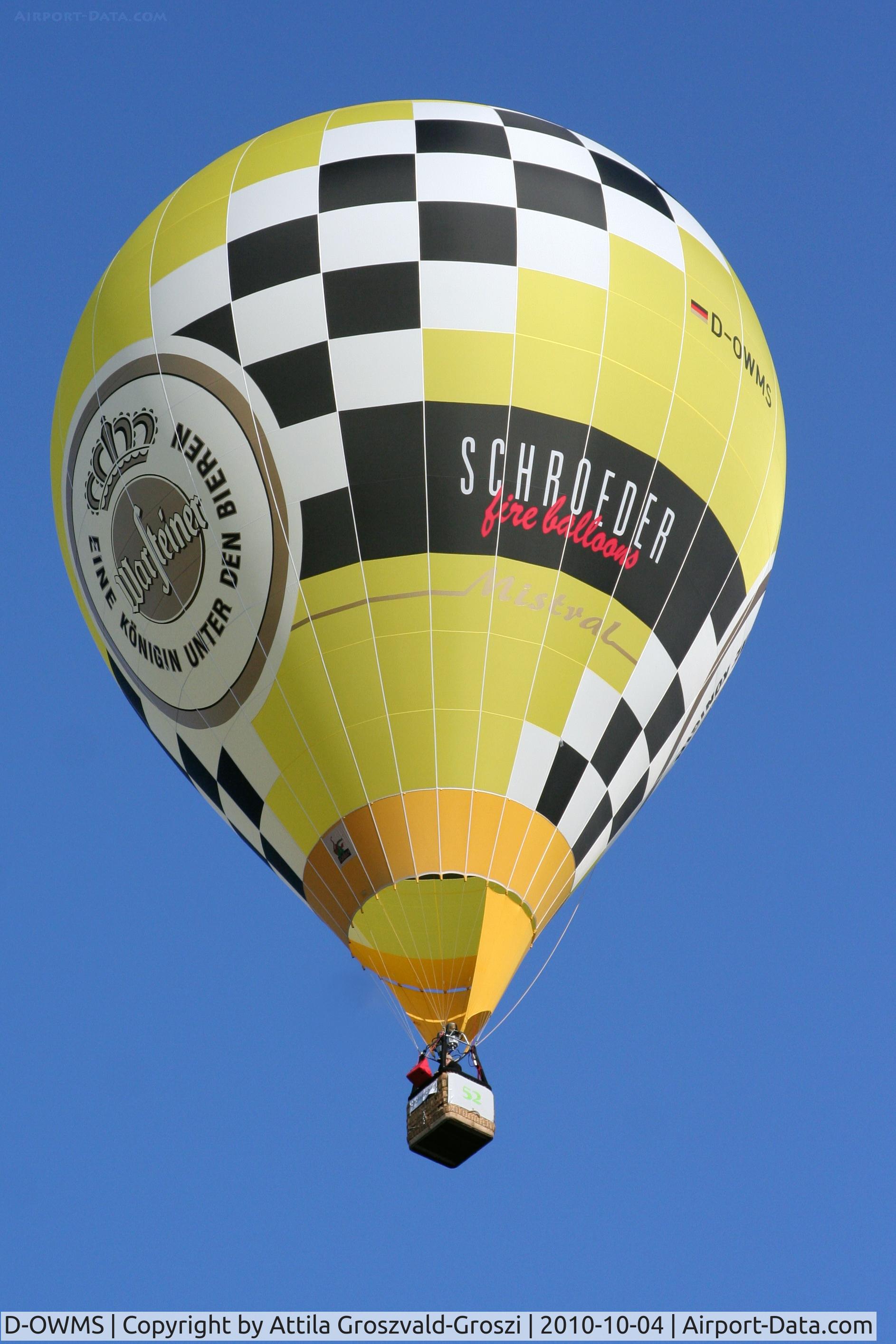 D-OWMS, 2009 Schroeder Fire Balloons Mistral C/N 1354, 19th World Hot Air Balloon Championship, Debrecen-Hungary