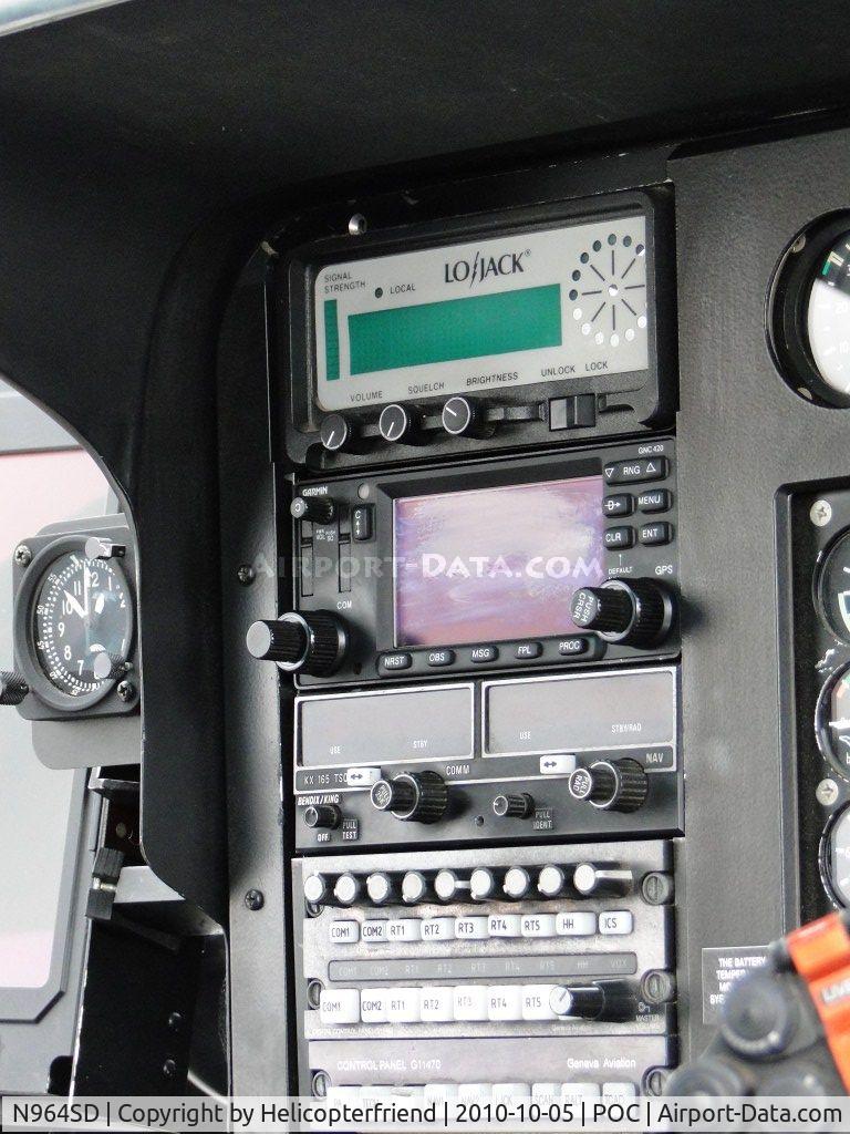 N964SD, Eurocopter AS-350B-2 Ecureuil Ecureuil C/N 3529, FTO's Lojack information provider screen
