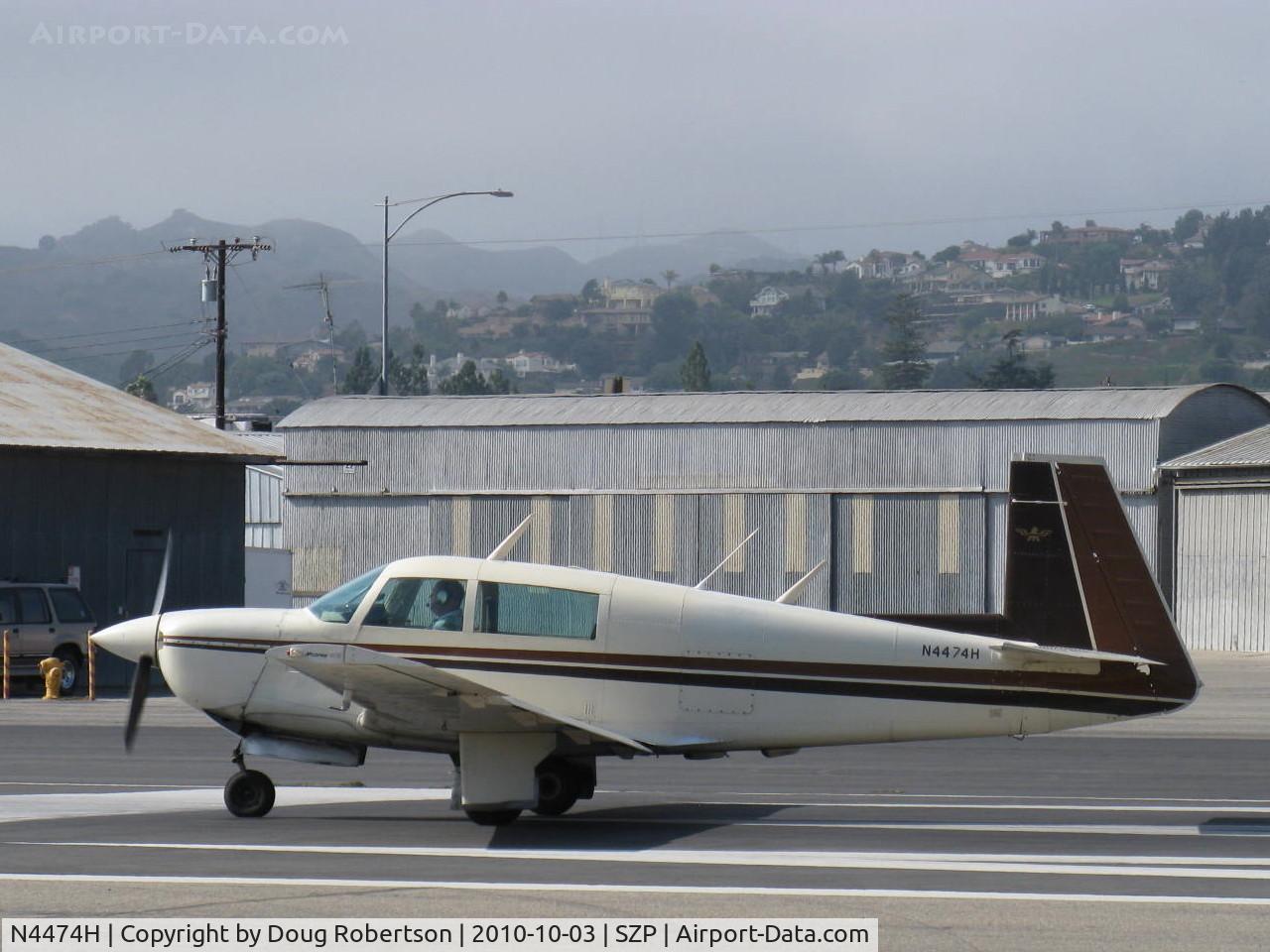 N4474H, 1978 Mooney M20J 201 C/N 24-0744, 1978 Mooney M20J 201, Lycoming IO-360-A3B6D 200 Hp, takeoff roll Rwy 22